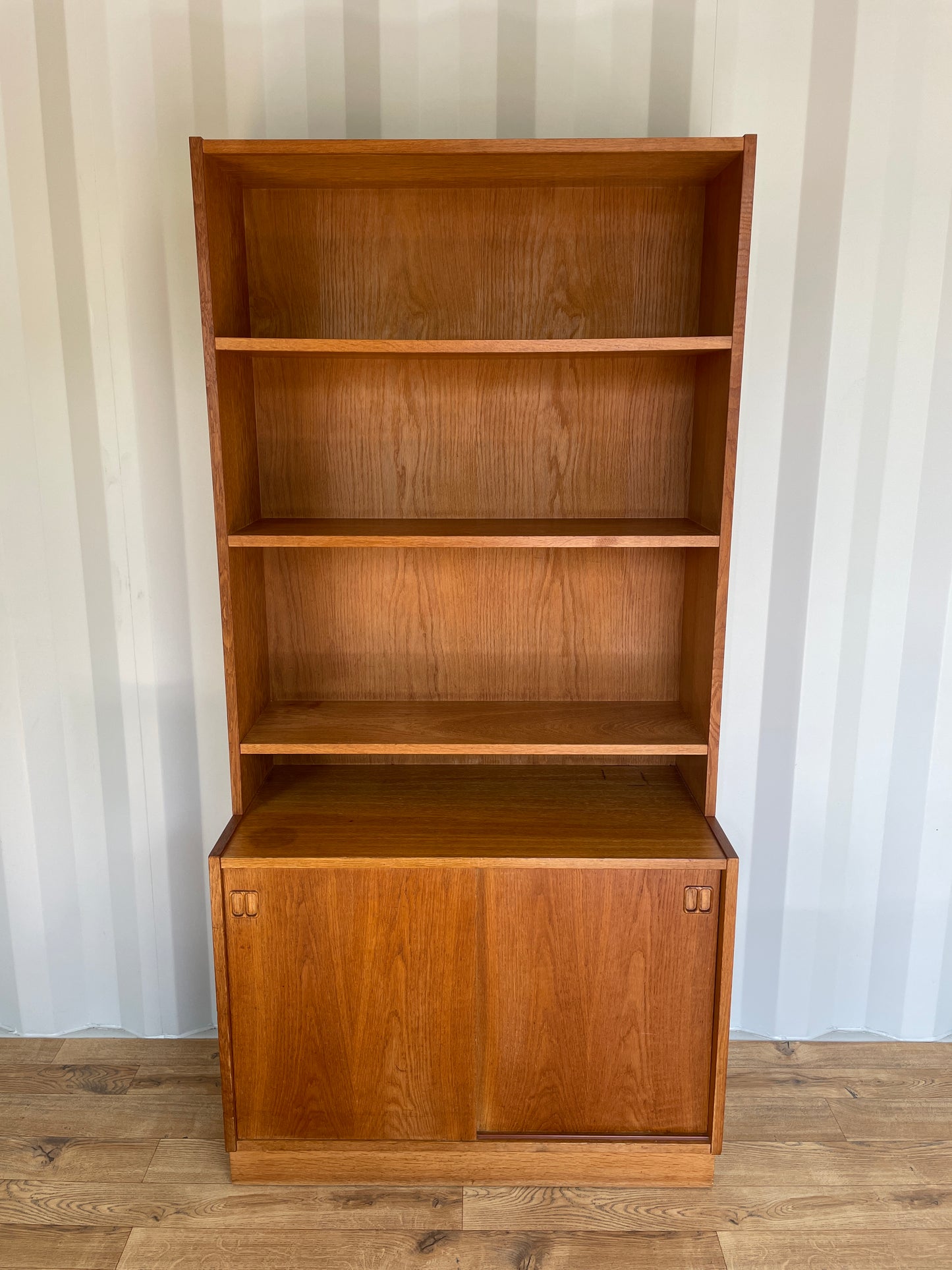 Danish Mid-Century Teak Bookcase Cabinet - Scandi Vintage 1960s Storage MCM Retro