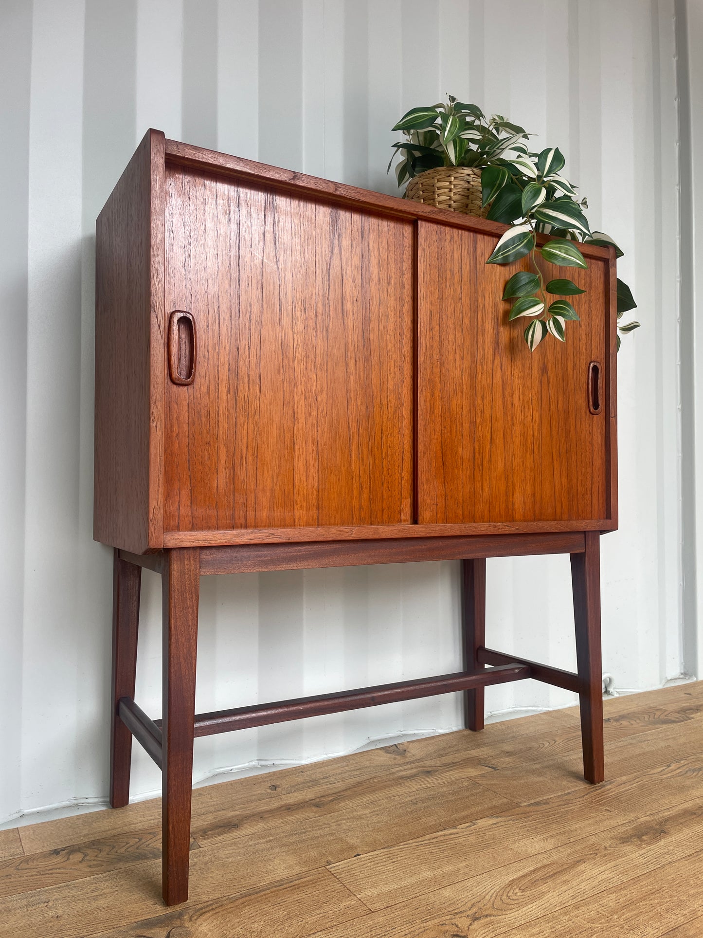 Danish Teak Cabinet / Bookcase - Mid-Century Vintage Scandi