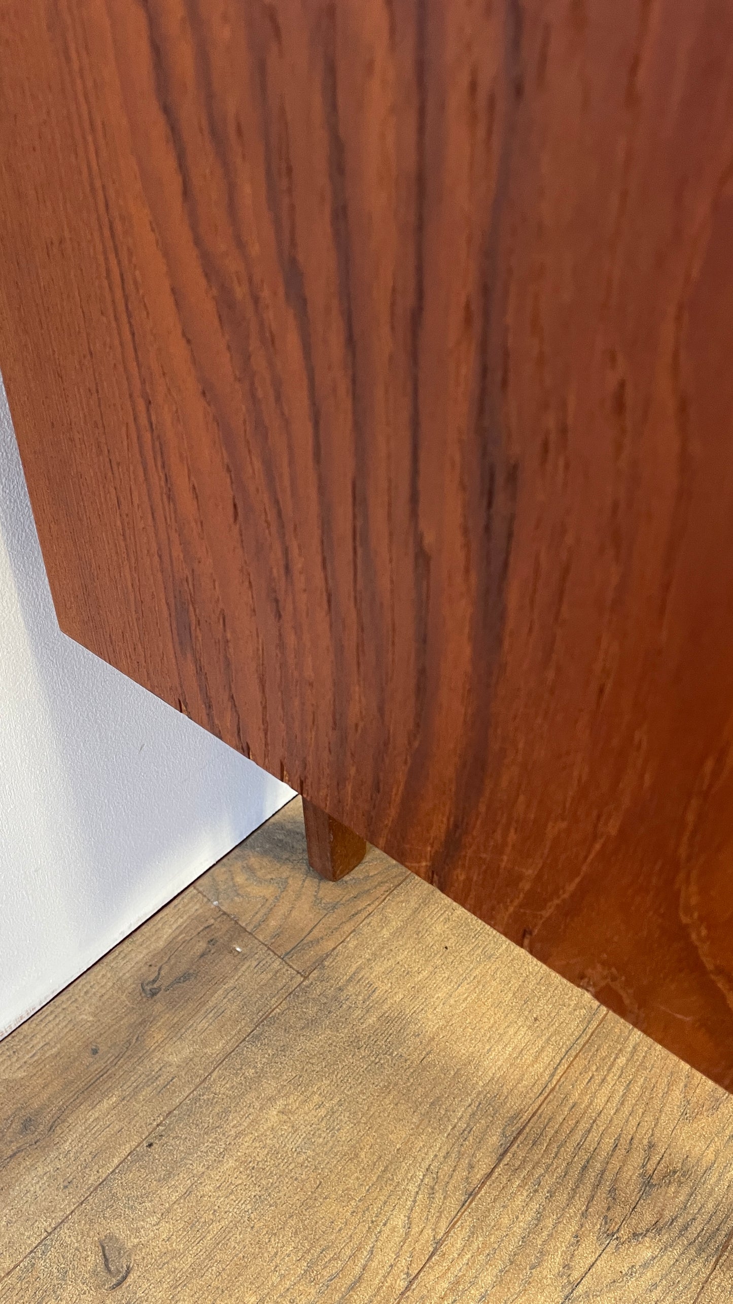 Mid-Century Danish Teak Bureau Desk with Drawers & Pull-Out Writing Surface