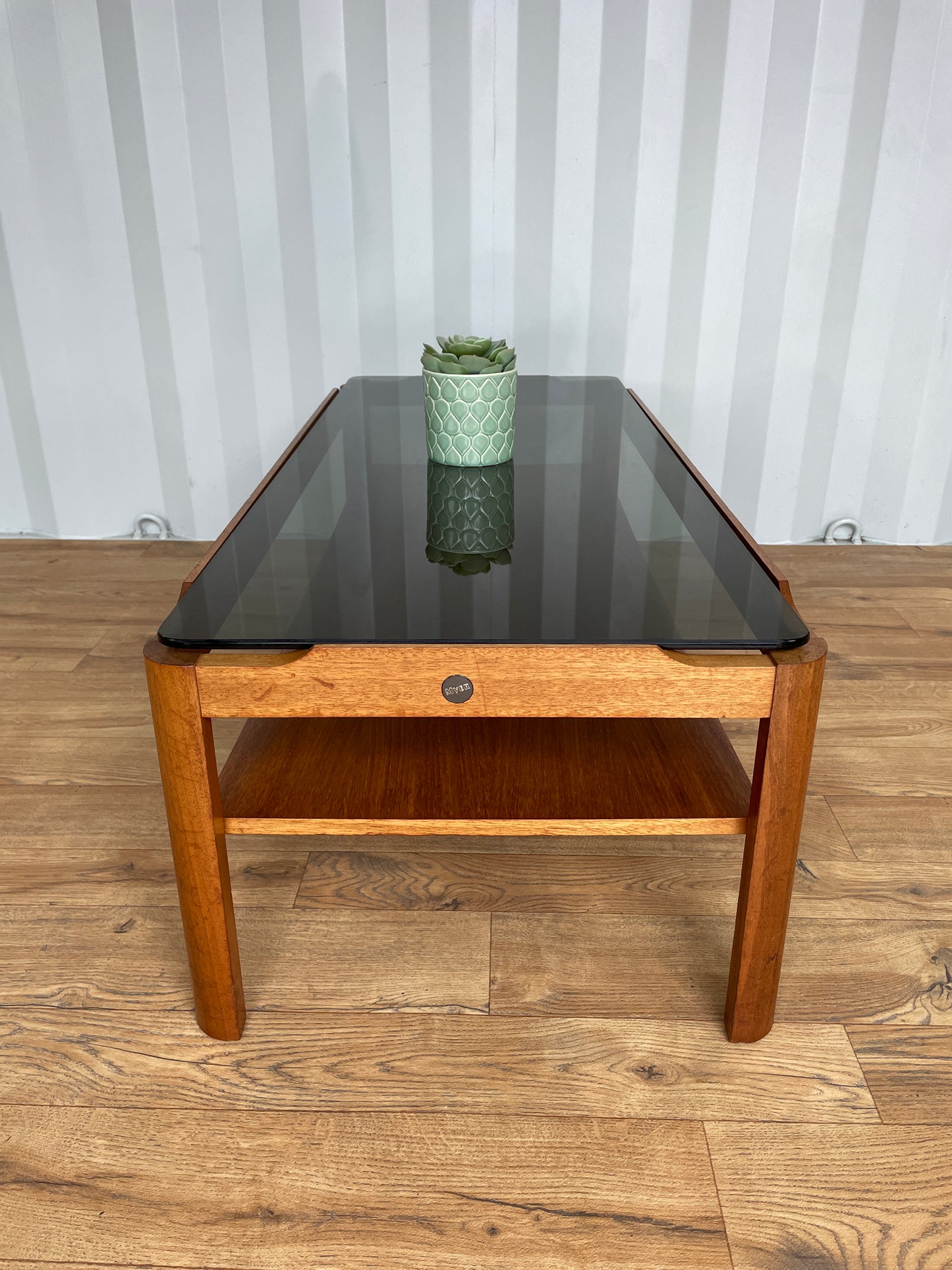 Myer Coffee Table with Smoked Glass Top