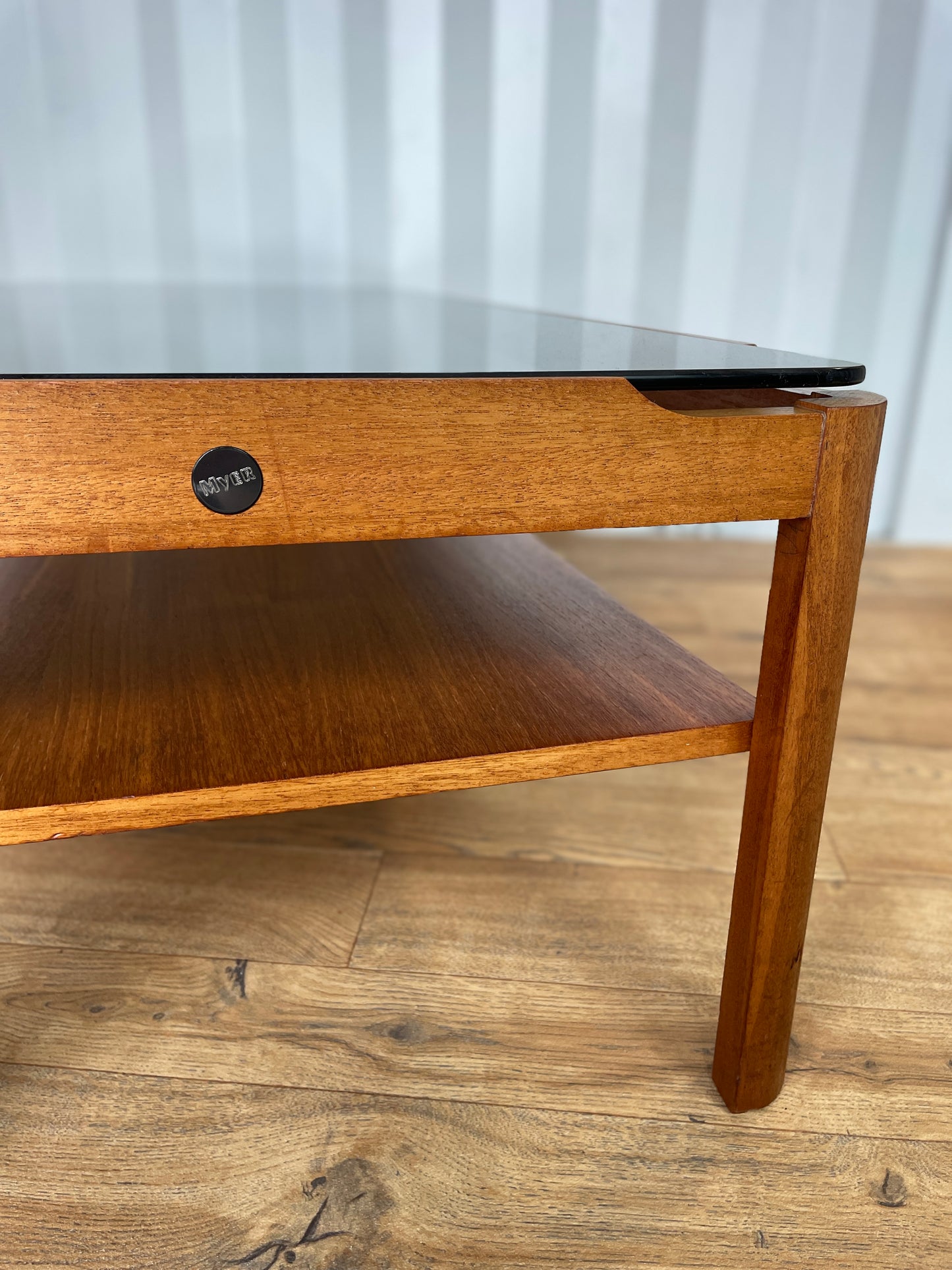 Myer Coffee Table with Smoked Glass Top