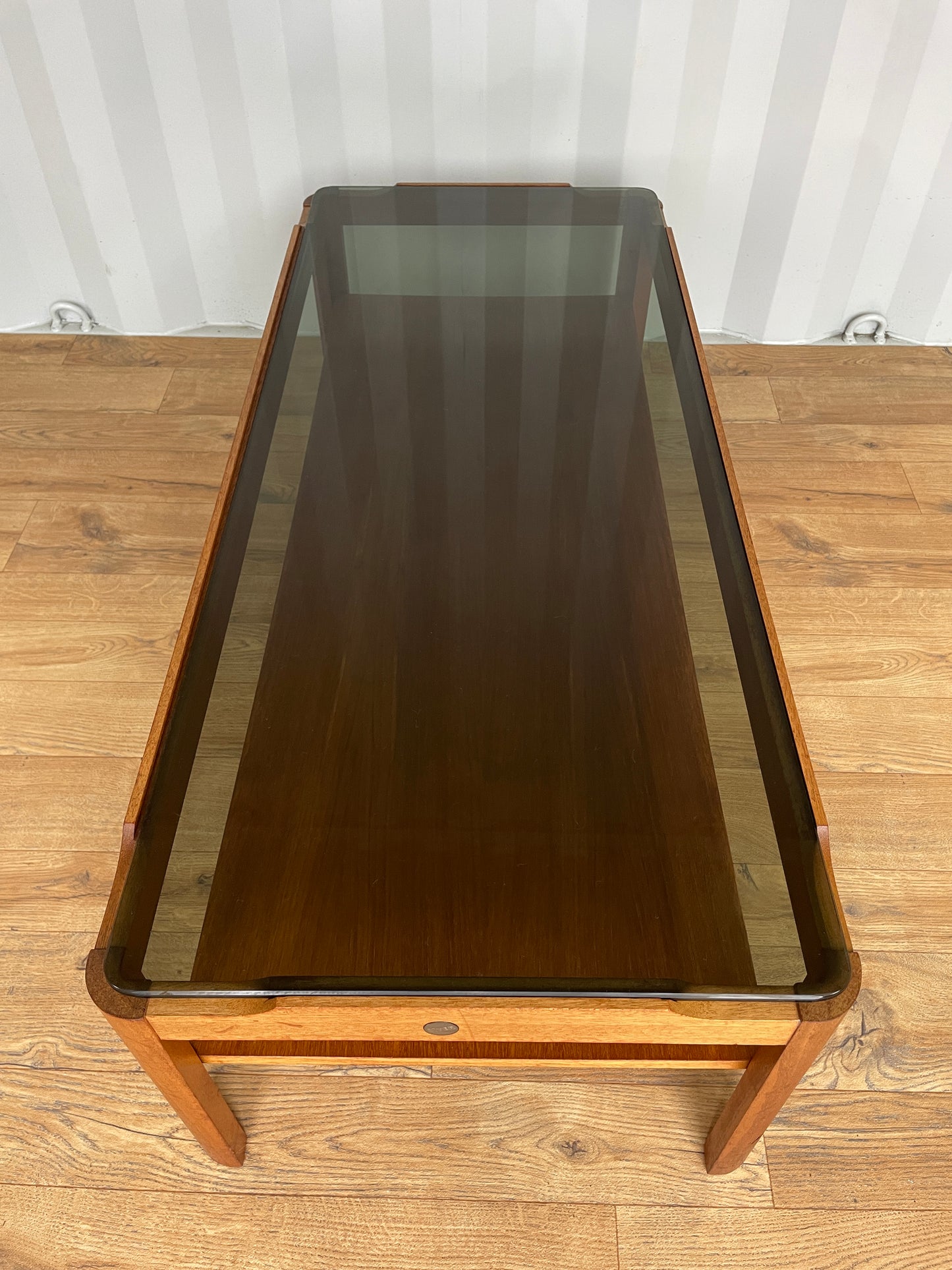 Myer Coffee Table with Smoked Glass Top
