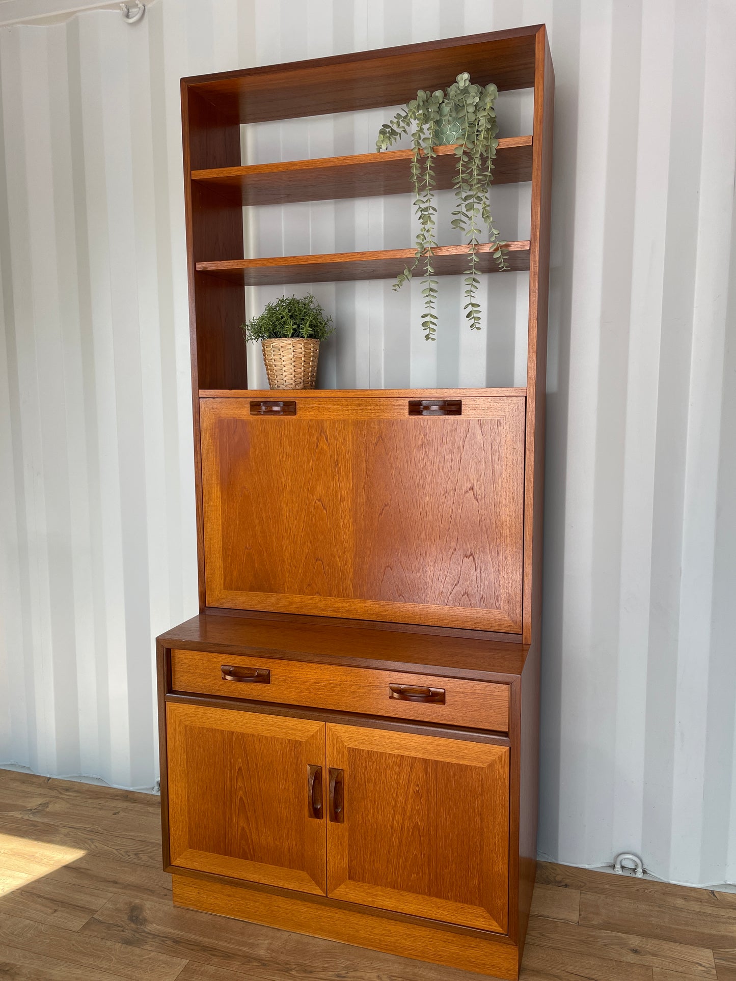 G Plan Bureau Book Case Cabinet Desk - Mid-Century