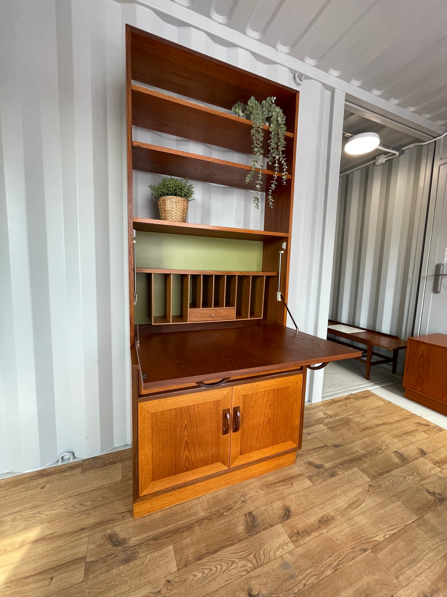 G Plan Bureau Book Case Cabinet Desk - Mid-Century
