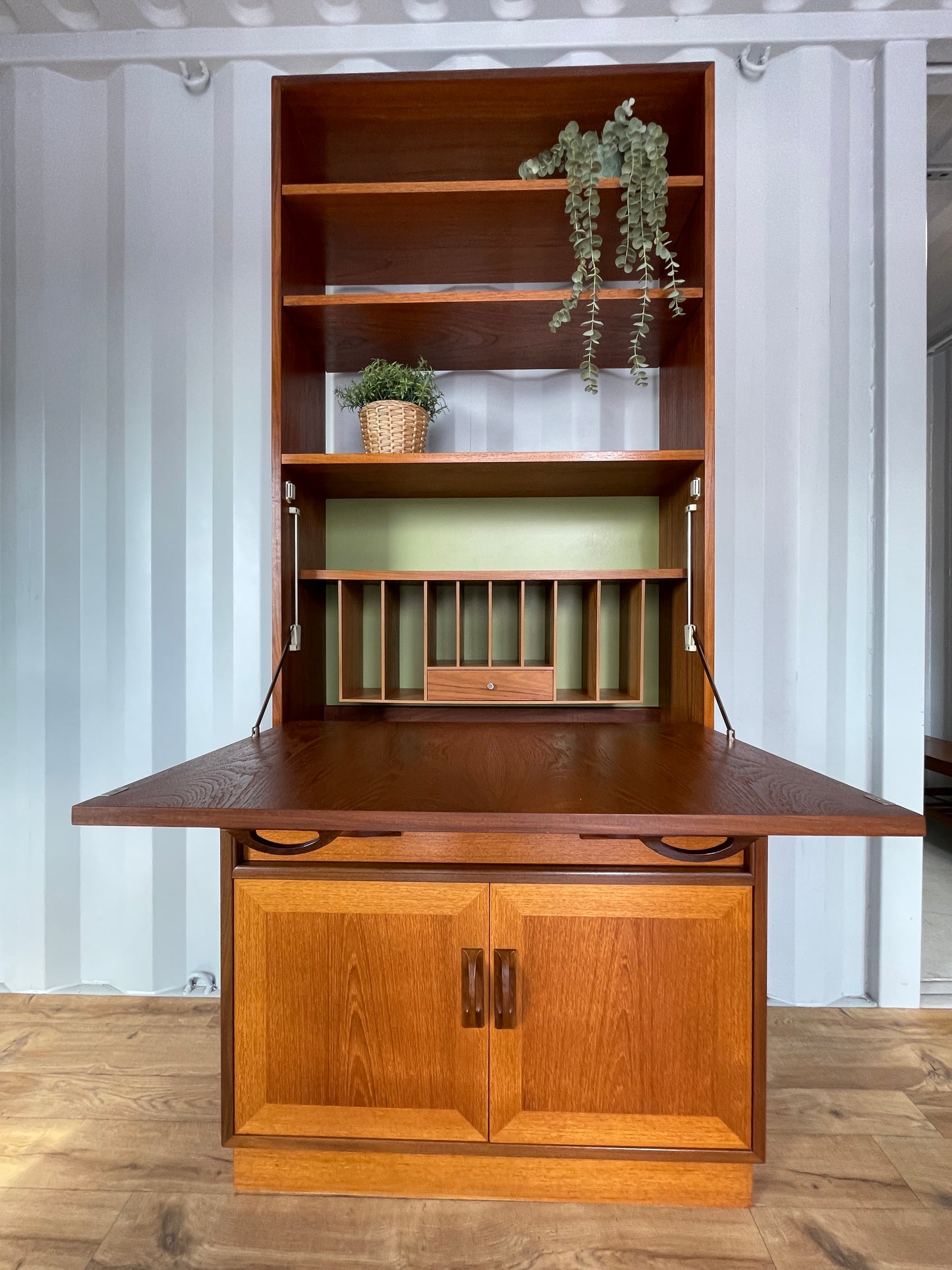 G Plan Bureau Book Case Cabinet Desk - Mid-Century