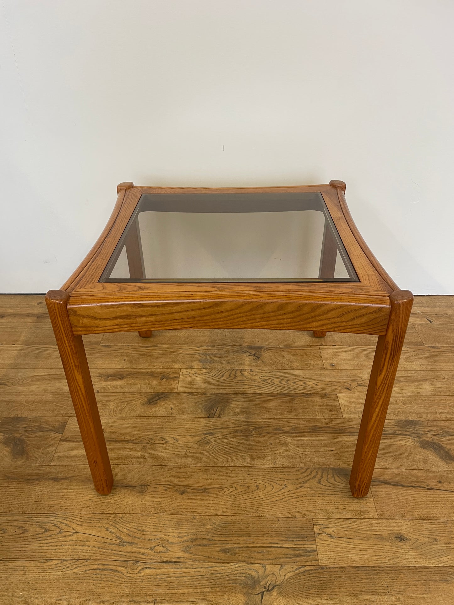 Ercol Side Table w/ Glass Top - Coffee / Vintage / Retro / UK Made