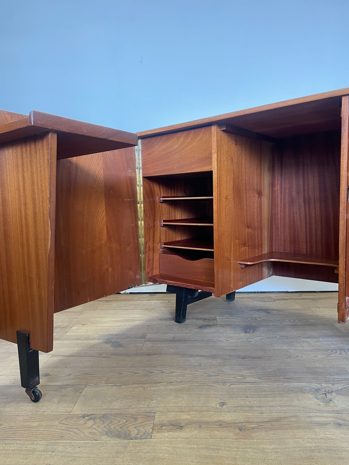Mid-Century Metamorphic Teak Home Office Desk