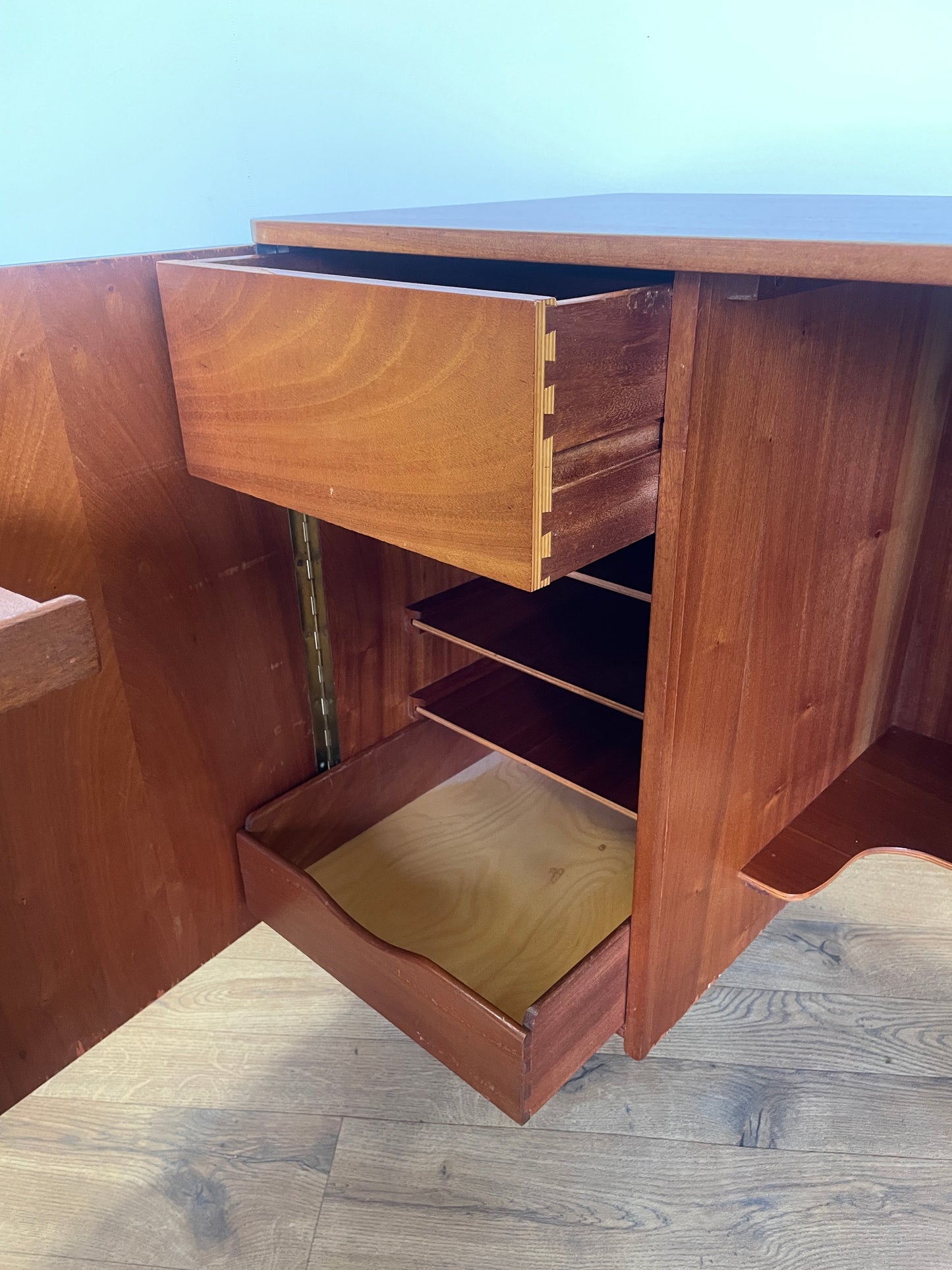 Mid-Century Metamorphic Teak Home Office Desk
