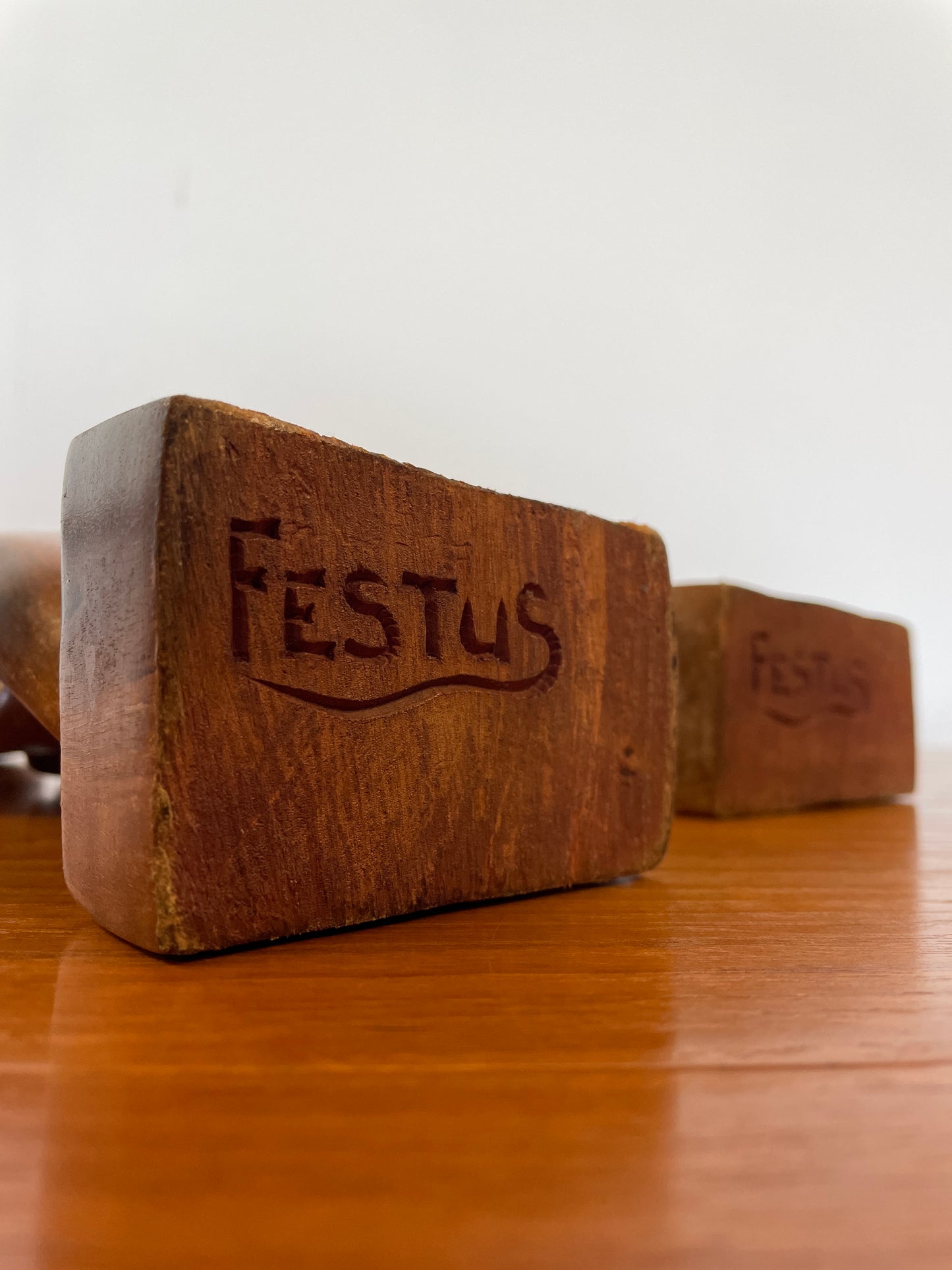 Pair Festus O. Idehen Wood Figures Hand Carved & Signed