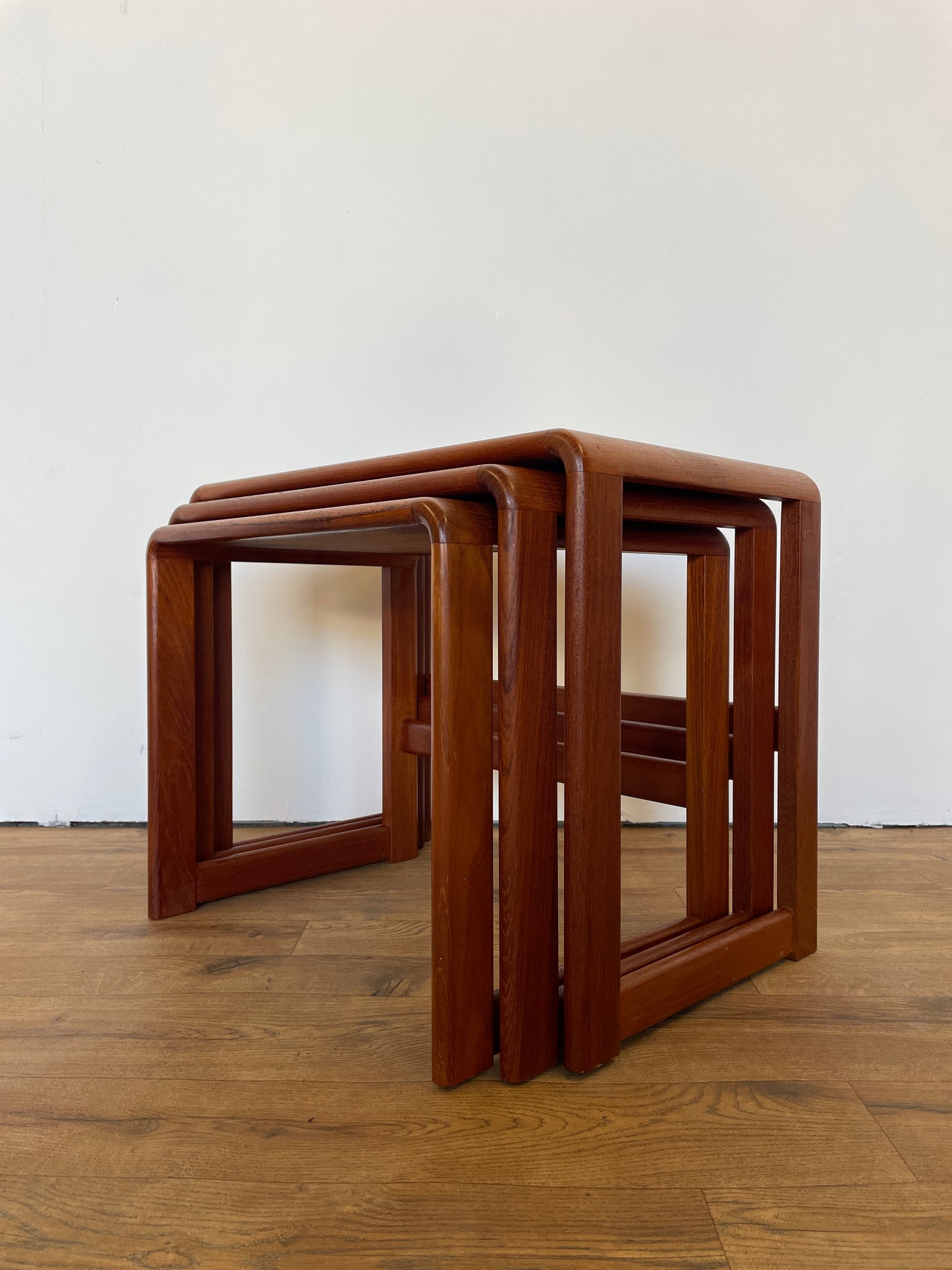 Nest of 3 Tables O'Donnell Design Mid-Century Teak Vintage Danish