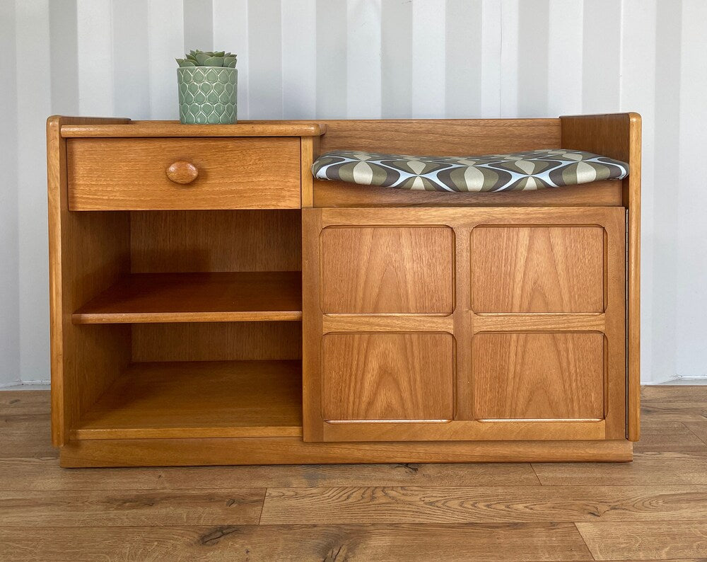 Nathan Mid Century Teak Compact Retro Telephone Hall Table