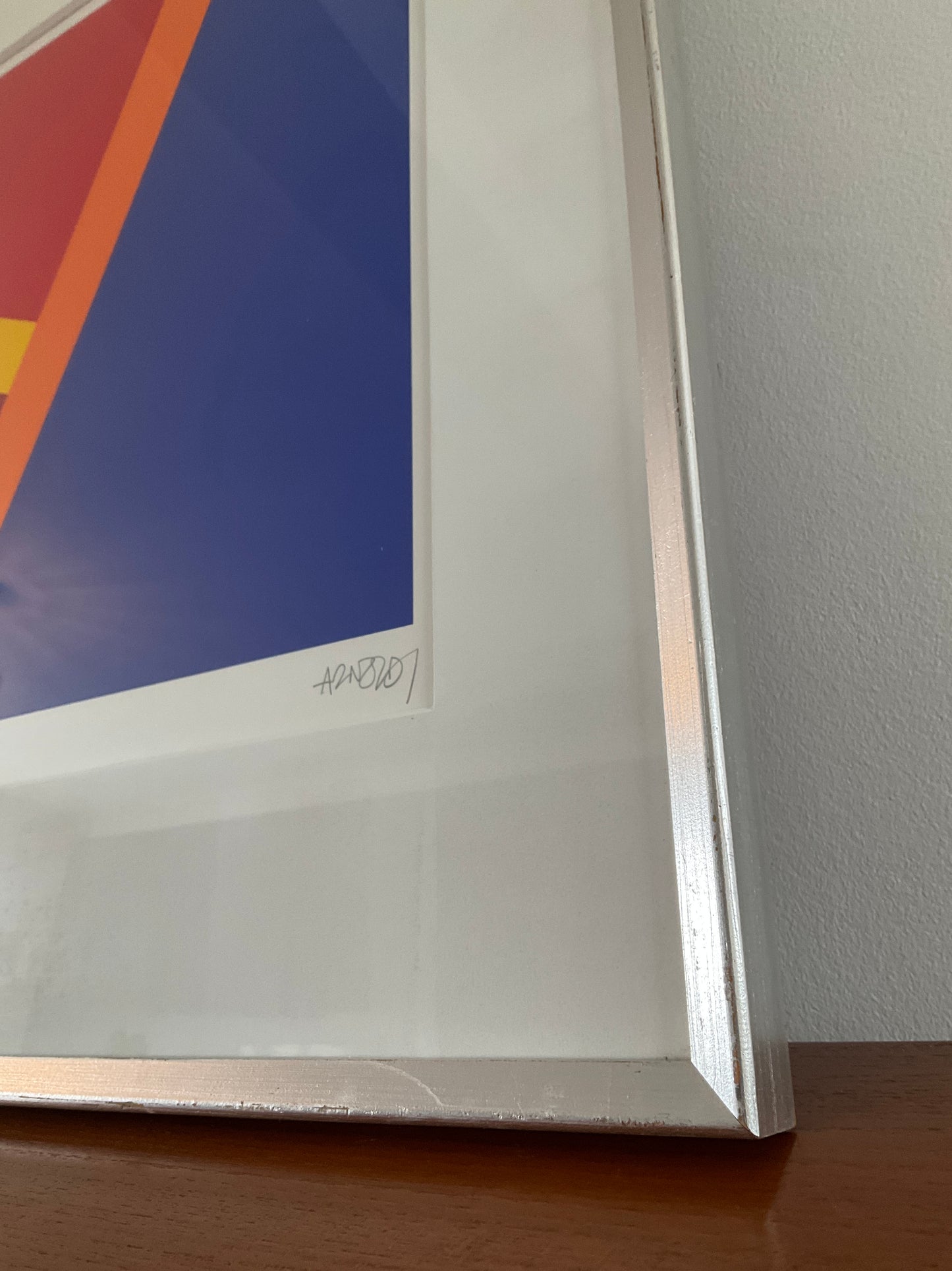 Per Arnoldi Print Limited Edition Signed No. 1172/1200 – Danish Modern Abstract Geometric Art – Framed 69cm x 58cm