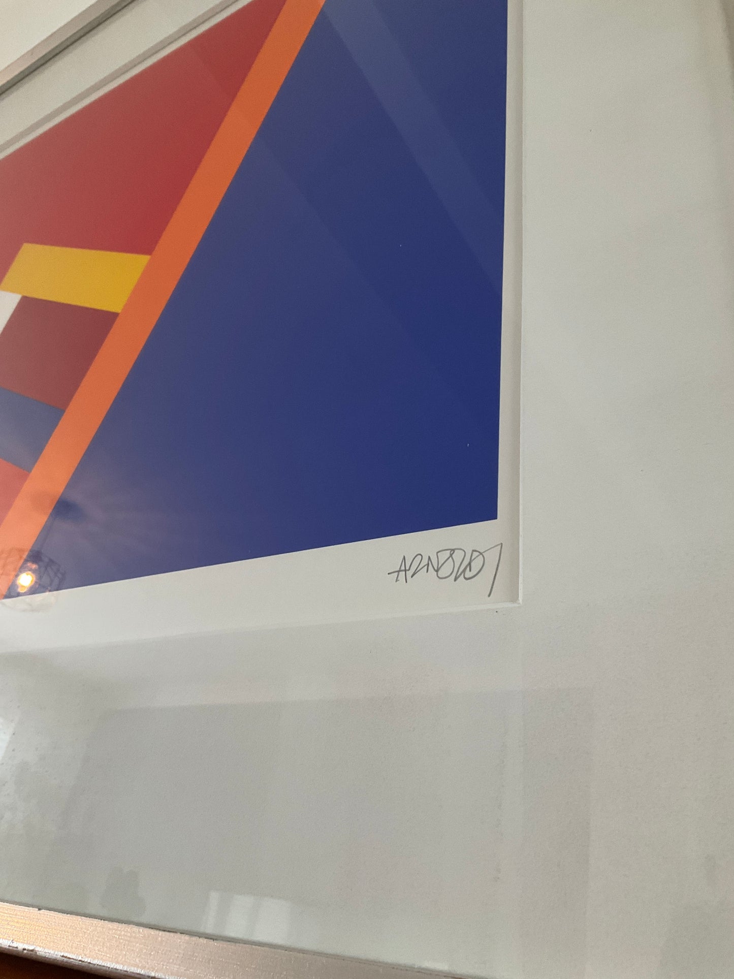 Per Arnoldi Print Limited Edition Signed No. 1172/1200 – Danish Modern Abstract Geometric Art – Framed 69cm x 58cm