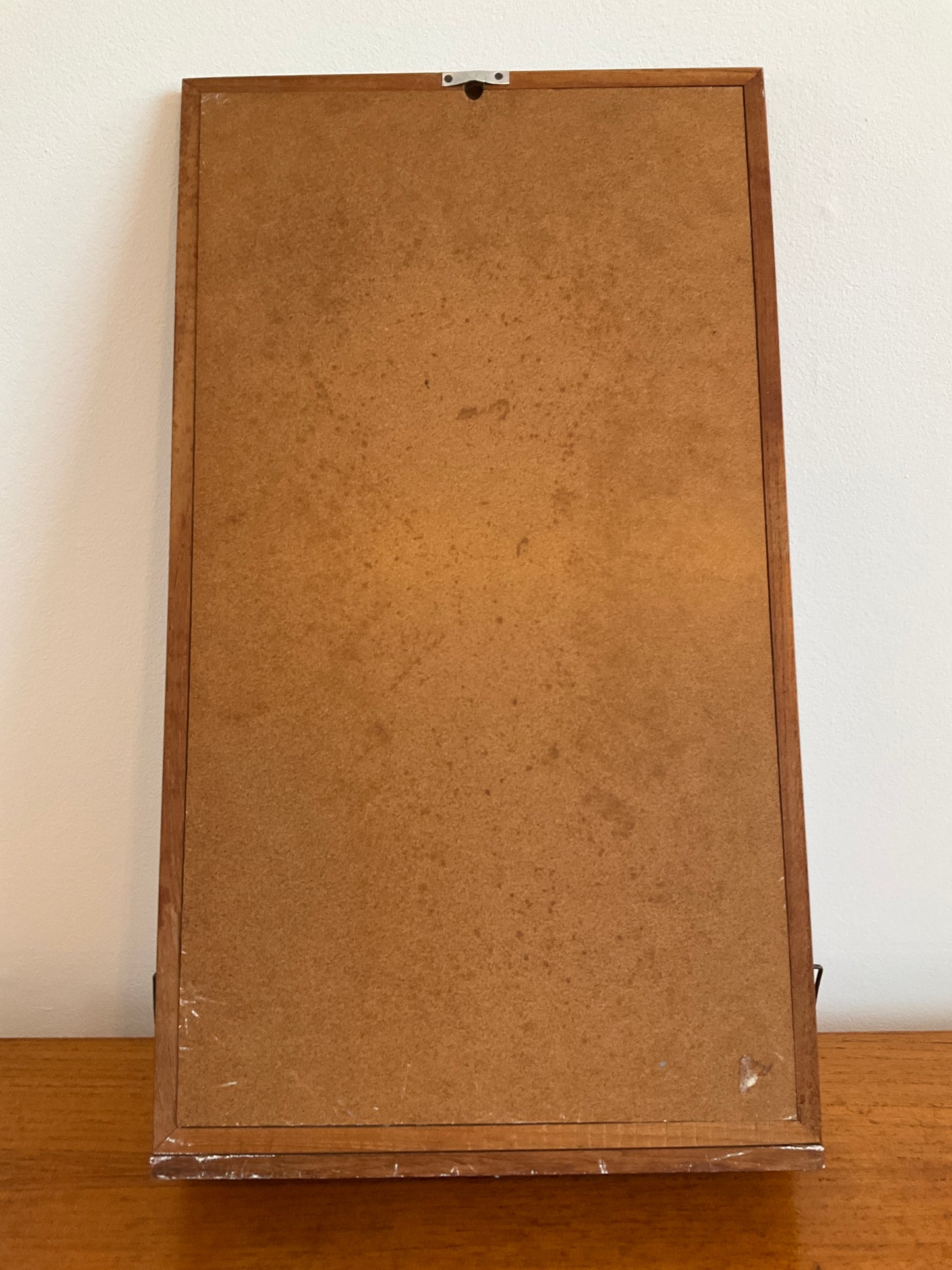 Danish Teak Wall Mirror with Shelf Mid Century Vintage 49cm x 28cm