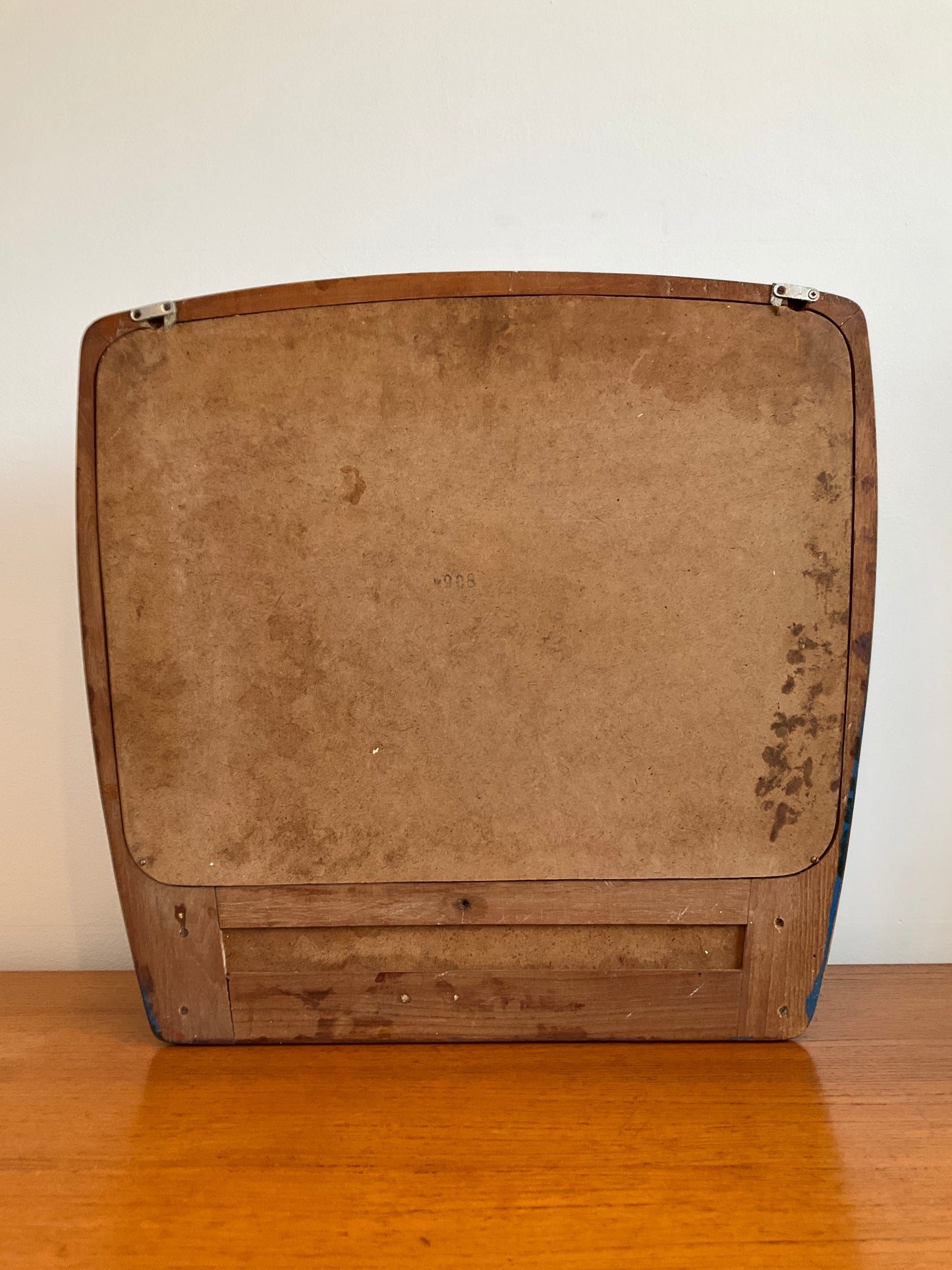 Danish Wall Mirror with Shelf & Drawer Teak Vintage – Mid Century Modern Dressing Mirror 52cm