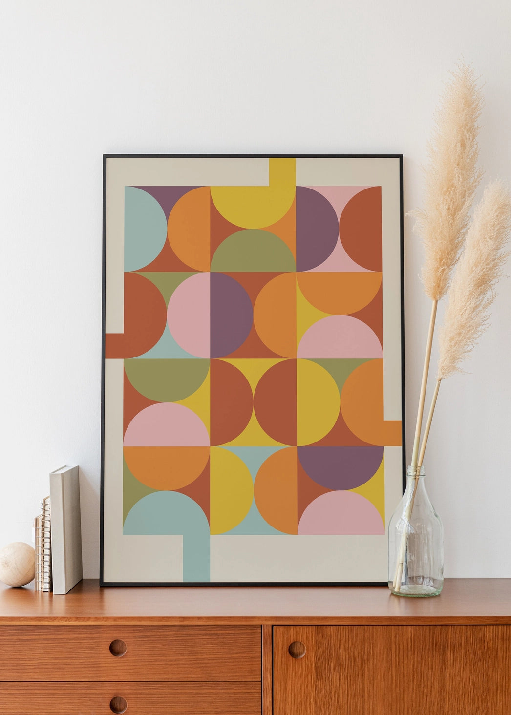 Bauhaus Pride Print Poster - Multicoloured - Mid-Century Wall Art - A4