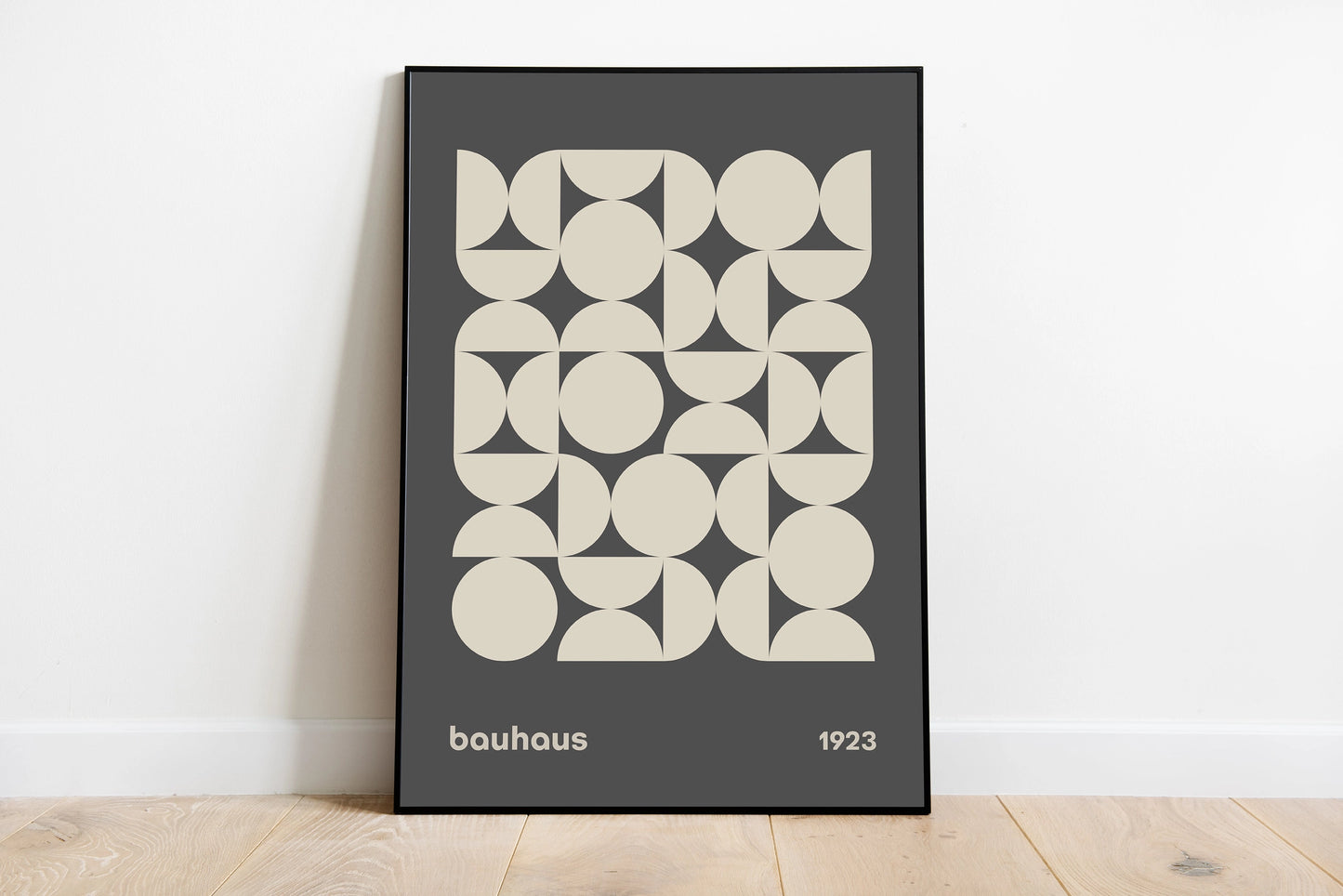 Bauhaus Print Poster - Black & White - Mid-Century Wall Art - A4