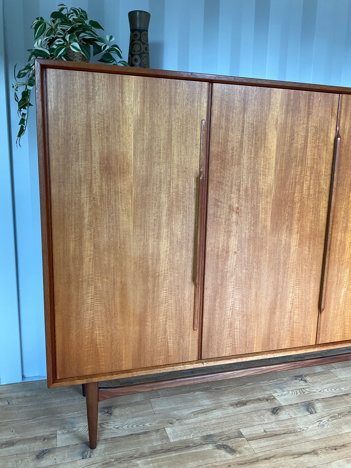 Large Mid-Century Sideboard by Heinrich Riestenpatt - Teak German Vintage Cabinet