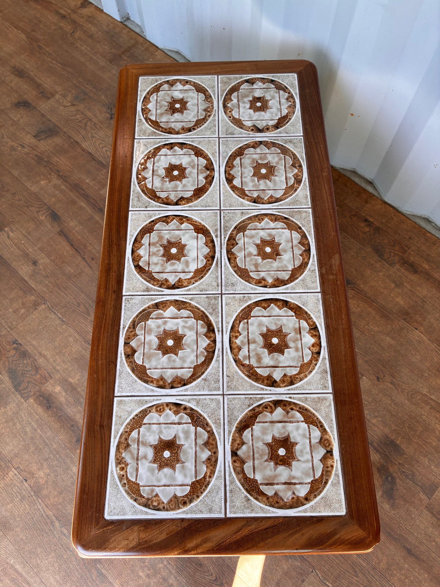 G Plan Teak Coffee Table with Tiled Top – Vintage Retro Tile Inlay Table – Mid-Century