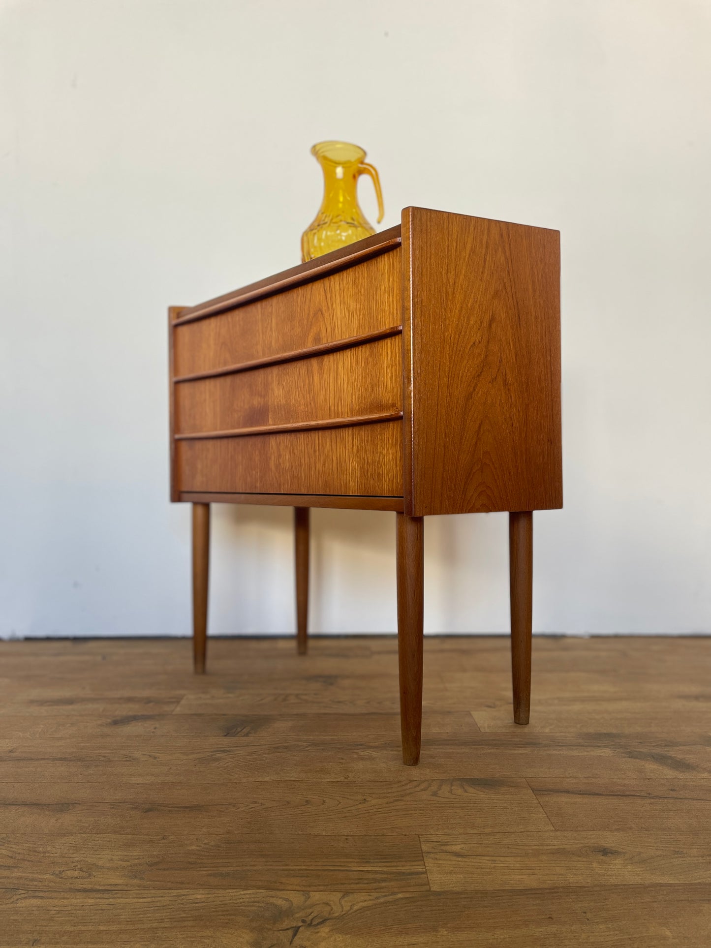 Danish Teak Chest of Drawers / Bedside 3 Drawers / Vintage
