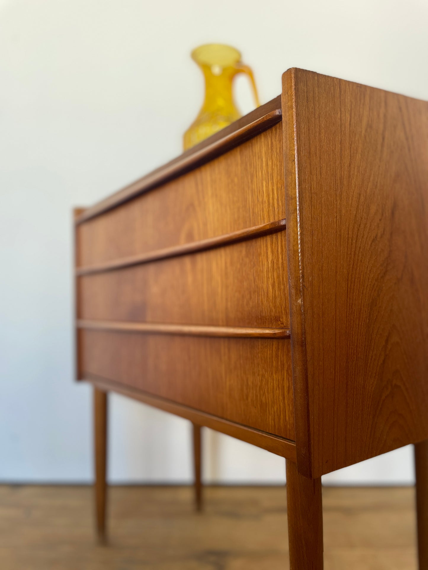 Danish Teak Chest of Drawers / Bedside 3 Drawers / Vintage