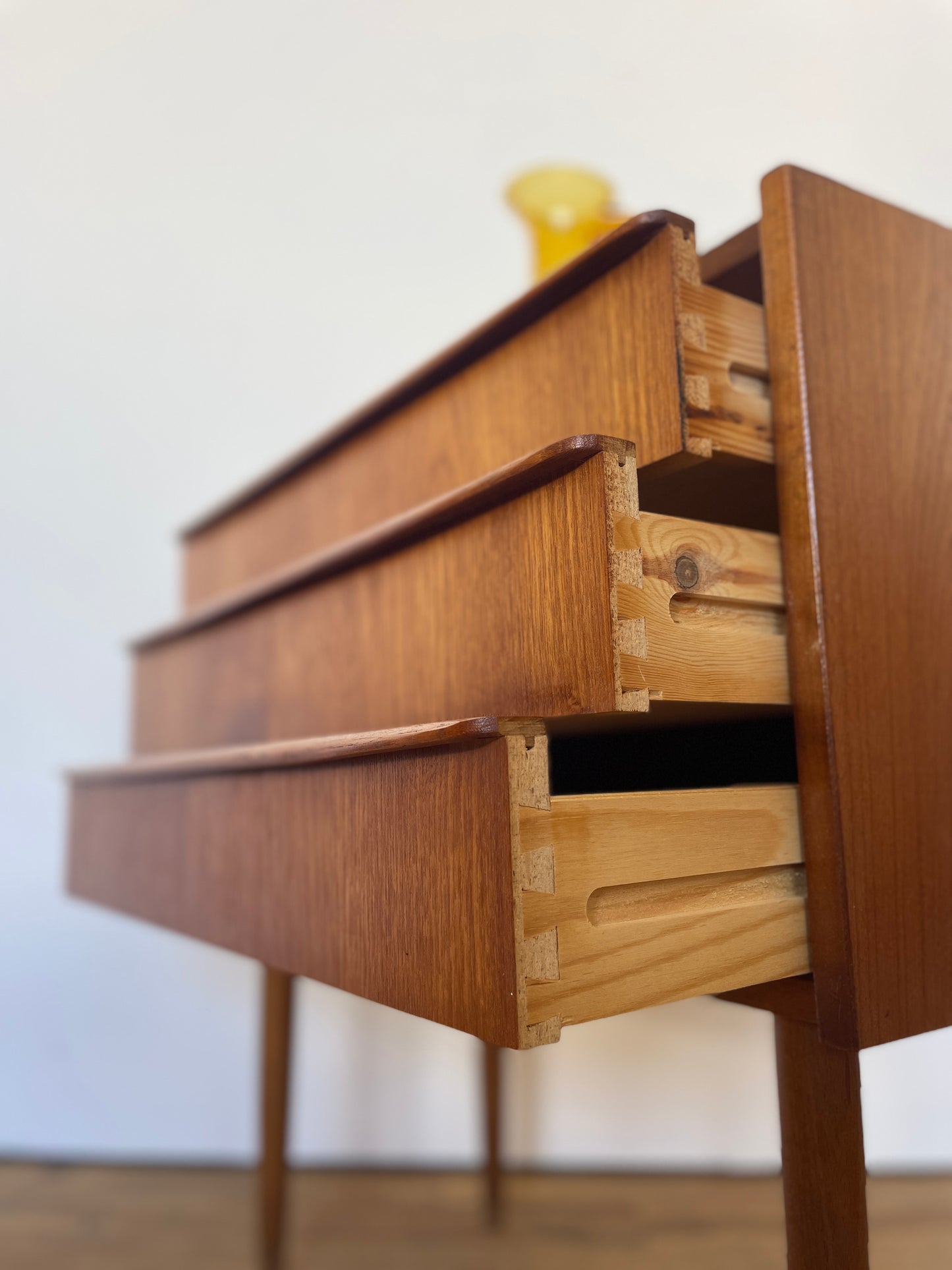 Danish Teak Chest of Drawers / Bedside 3 Drawers / Vintage