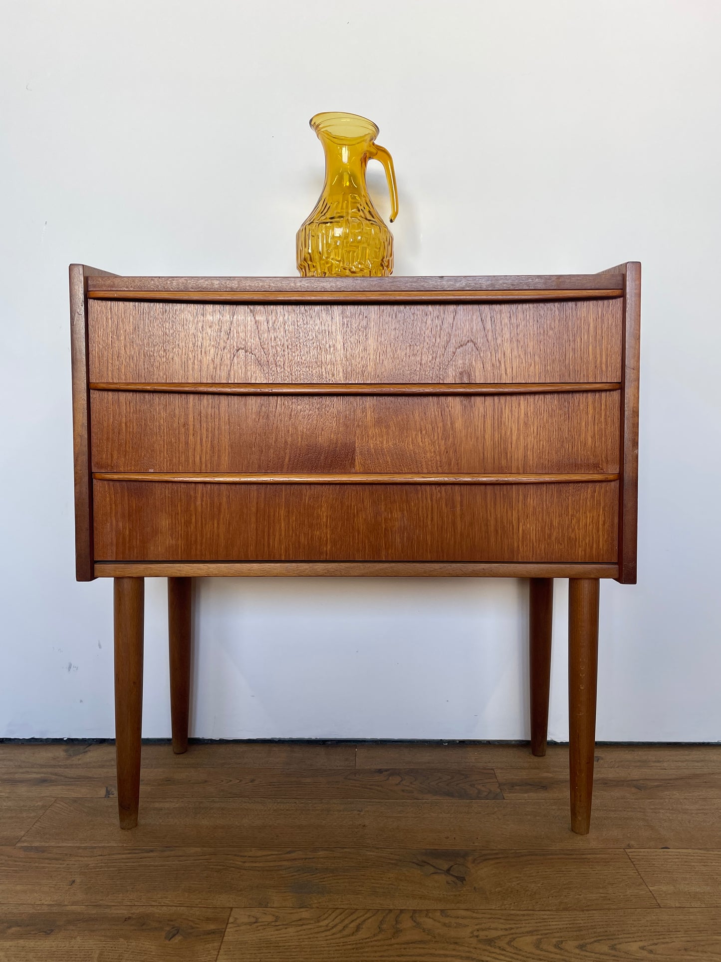 Danish Teak Chest of Drawers / Bedside 3 Drawers / Vintage