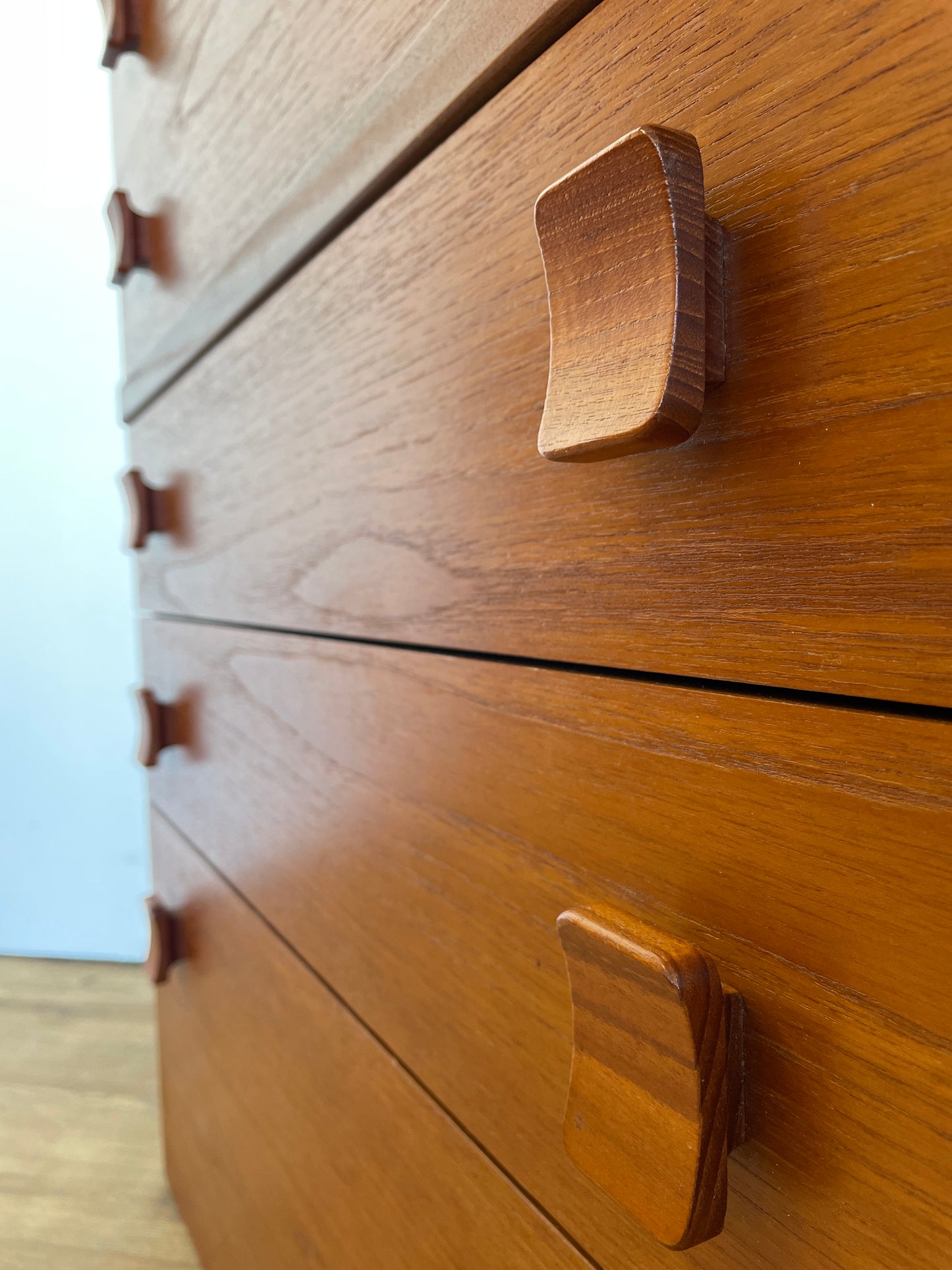 Tall Stag Teak Mid-Century Chest of Drawers