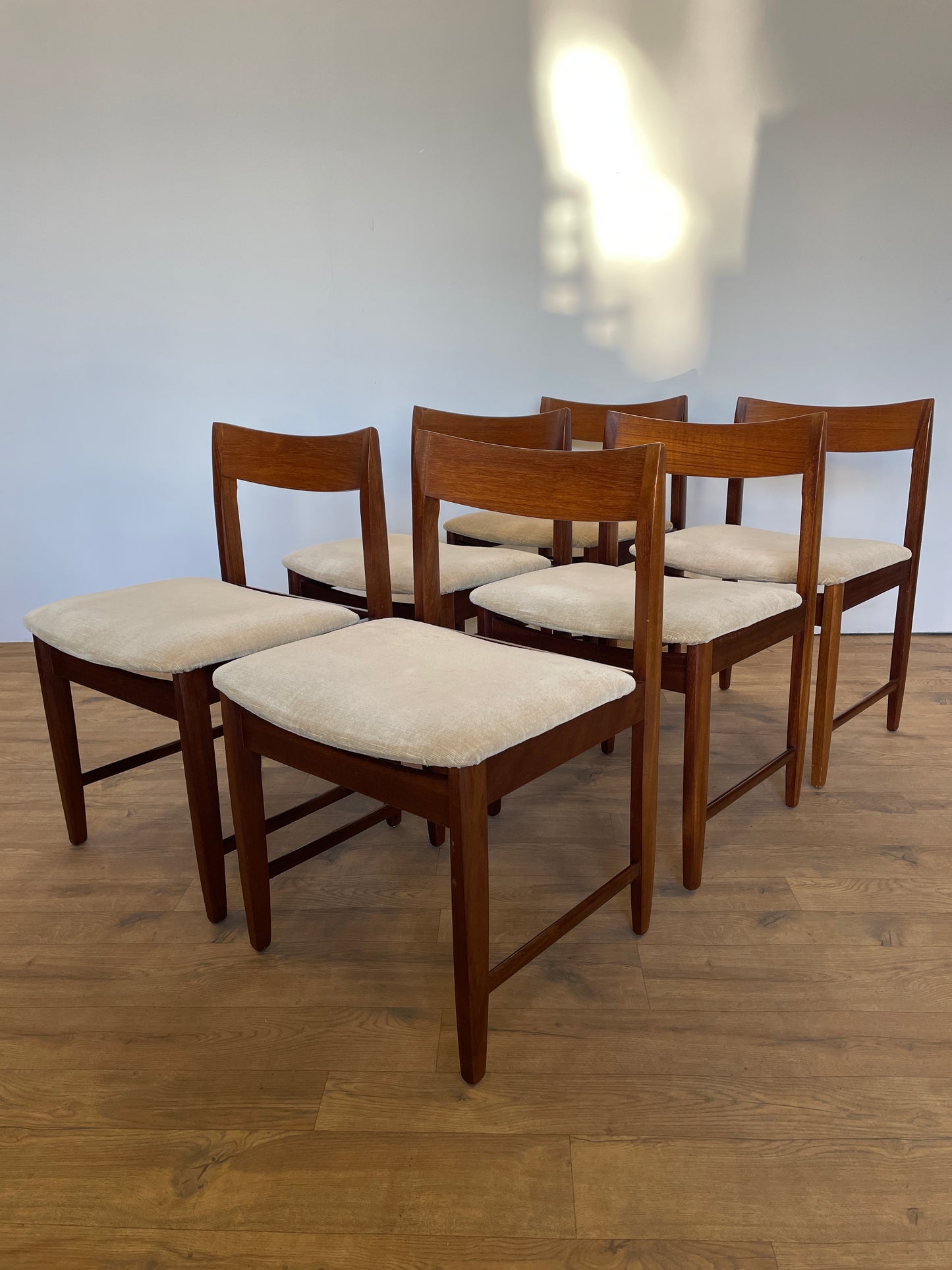 Set 6 Teak Dining Chairs by Bath Cabinet Makers - Mid-Century / UK Made