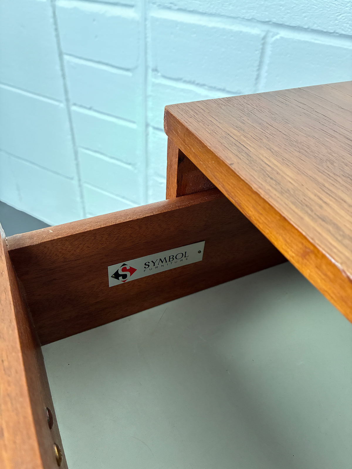 Vintage Mid-Century Symbol Chest of Drawers – British Retro 3 Drawer Storage
