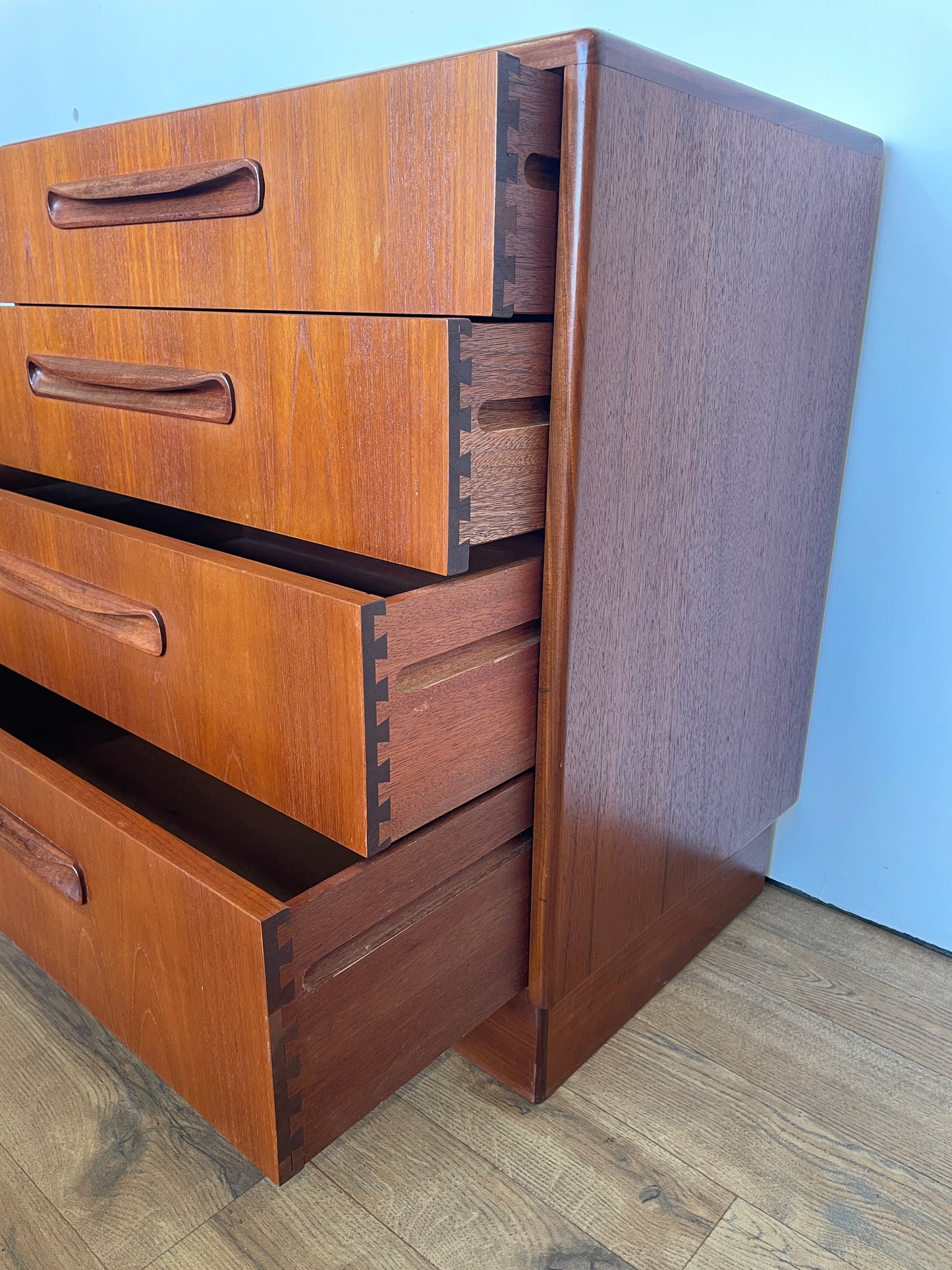 G Plan Mid Century Teak Chest of Drawers – Vintage Danish Style Storage