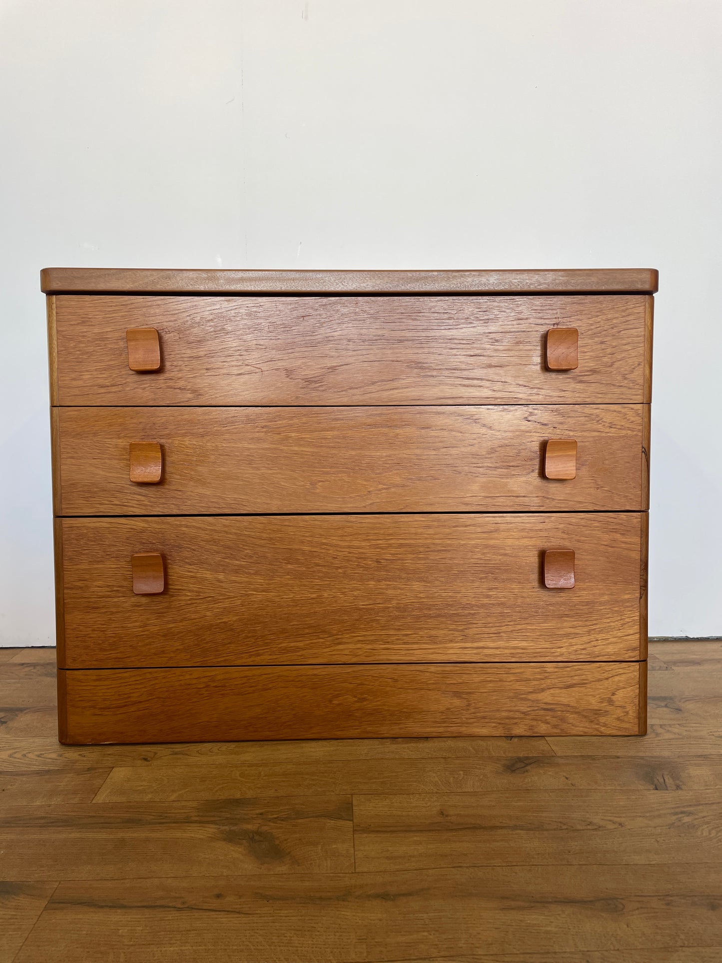 Vintage Stag Chest of Drawers – Mid-Century Modern 3 Drawer Teak Dresser