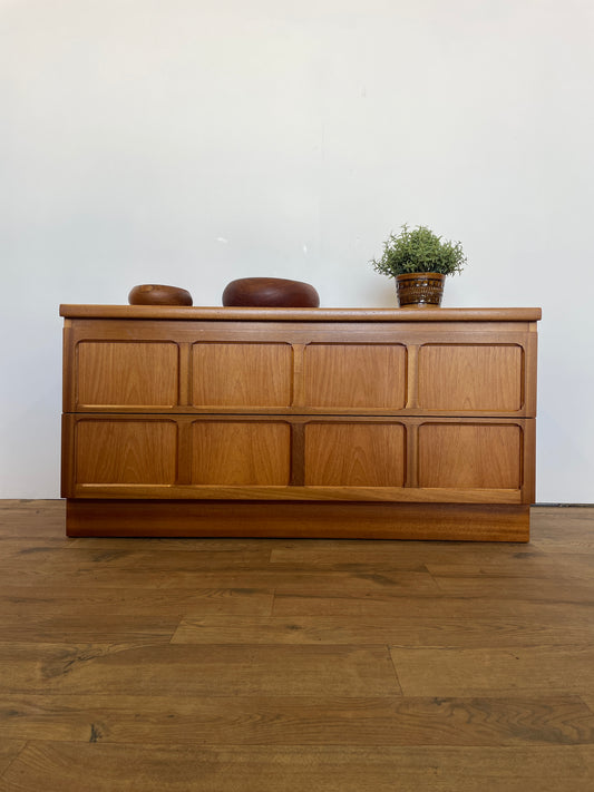 Vintage Nathan Teak TV Unit – Mid-Century Modern Low Sideboard