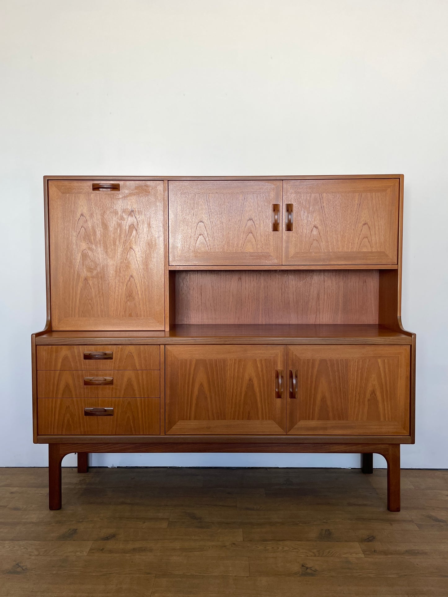 Vintage G Plan Sierra Highboard – Mid Century Modern Teak Cabinet (1960s)