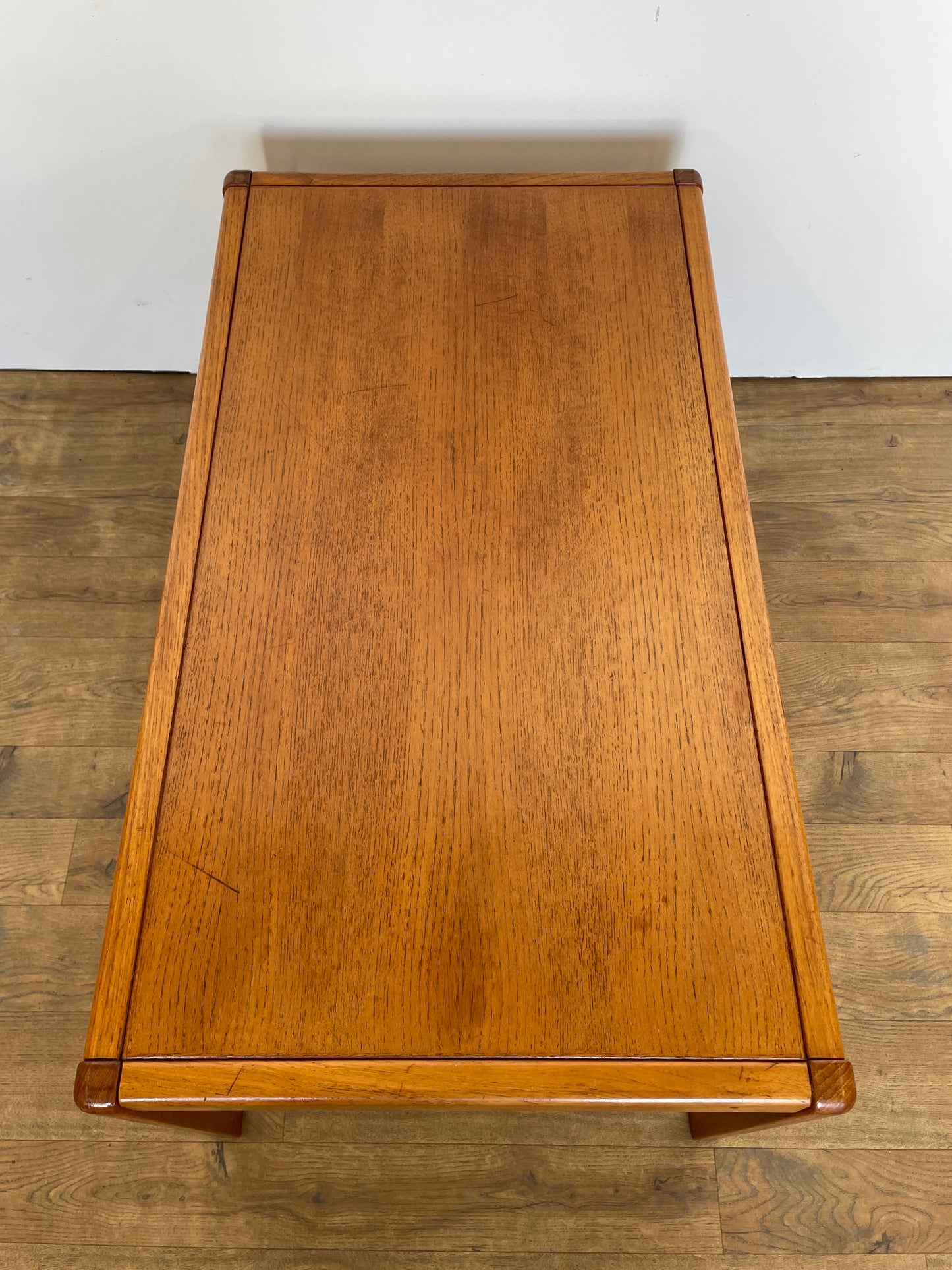 Vintage Mid-Century Teak Coffee Table – Danish Style with Slatted Shelf