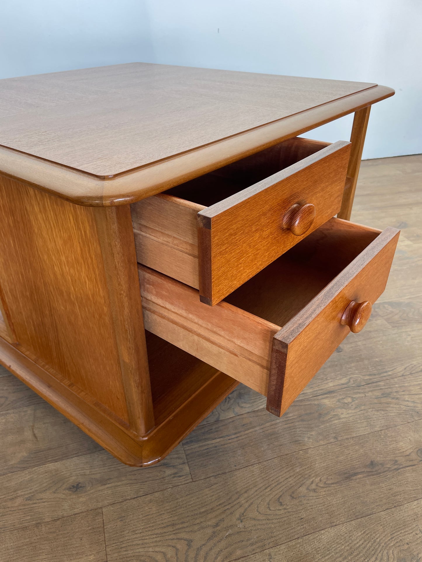 Nathan Pandora Vintage Teak Coffee Table – Mid-Century Modern Storage Table