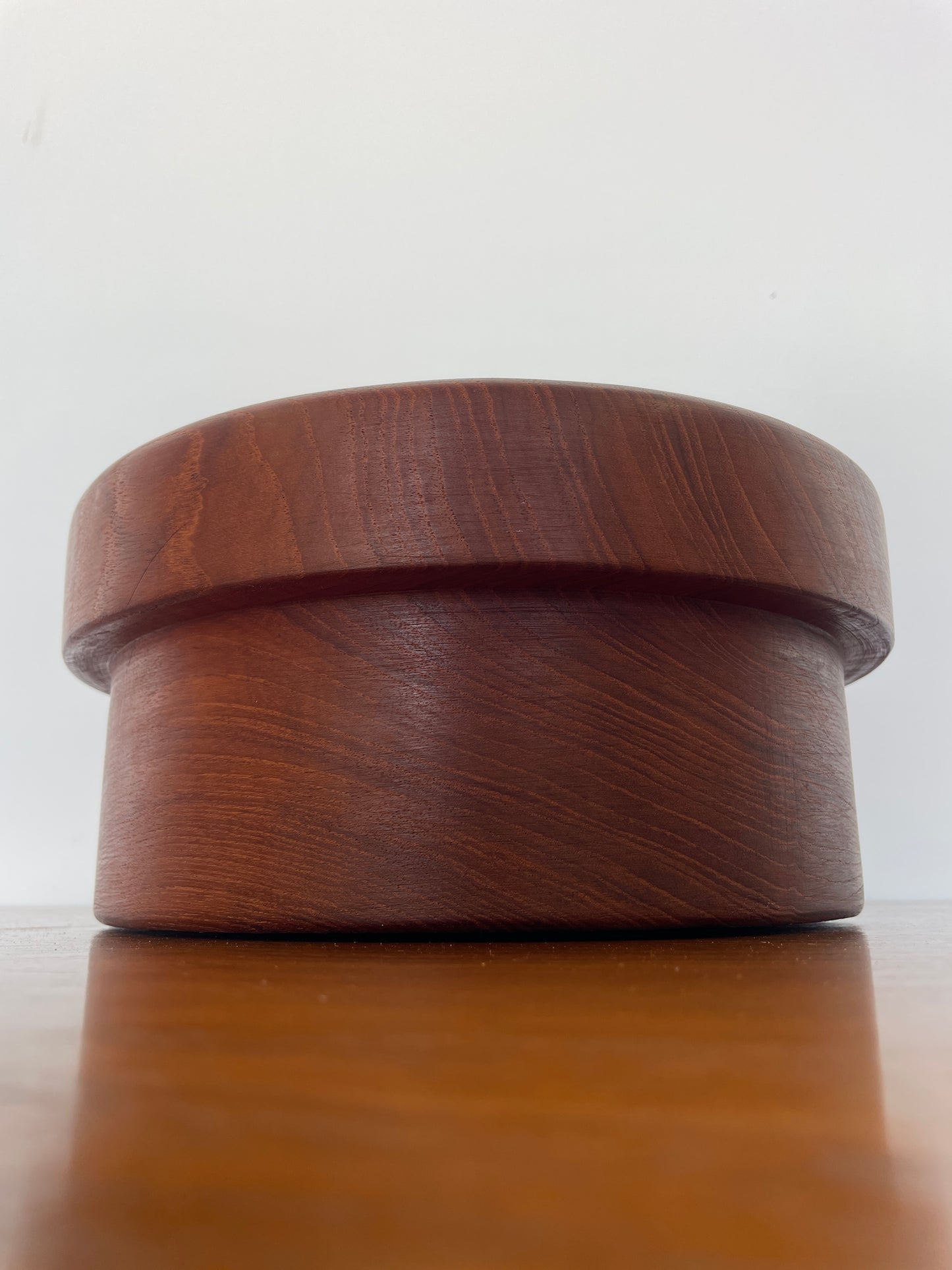Mid-Century Danish Teak Large Fruit Bowl – Hand-Turned Wood