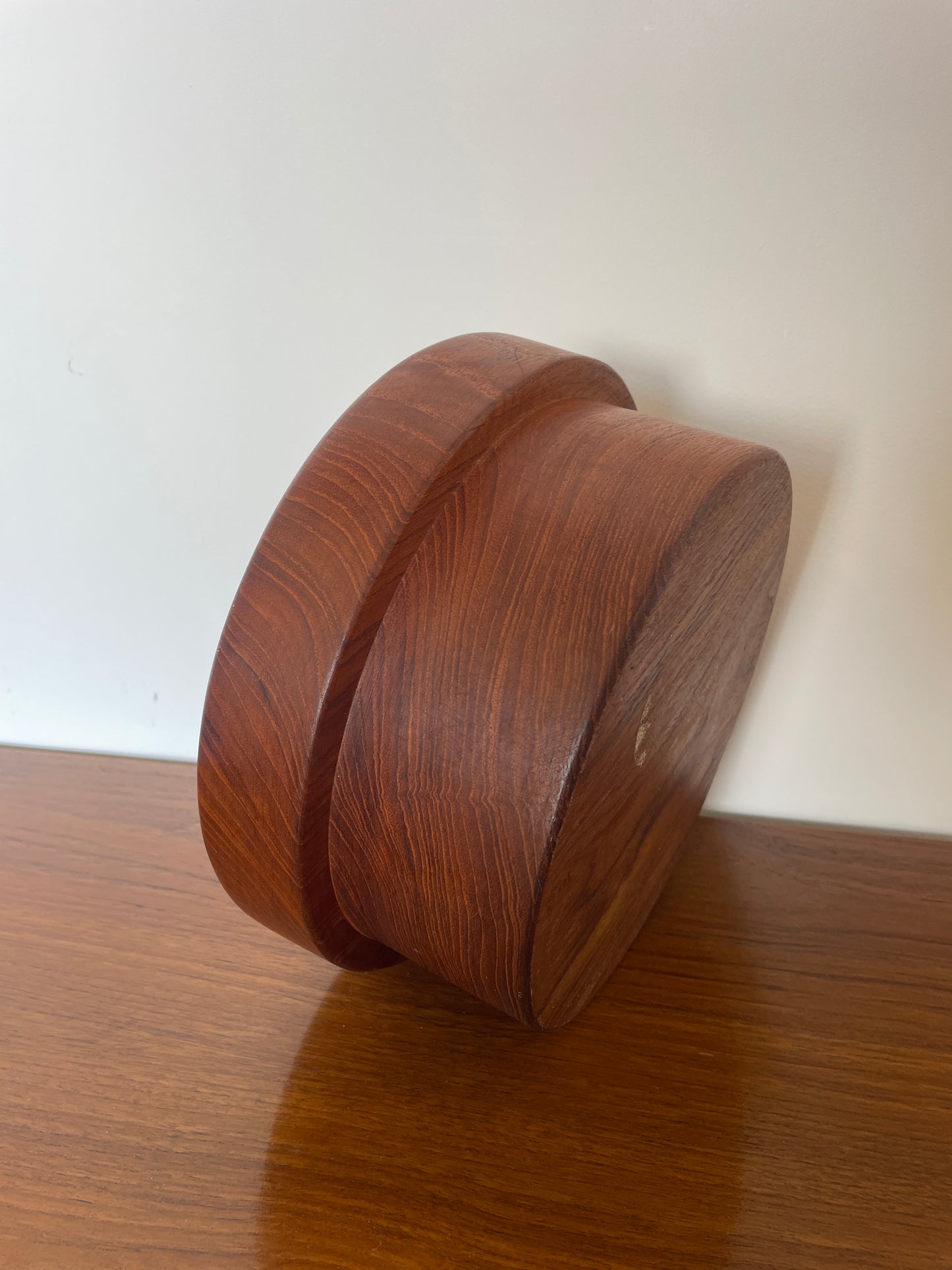 Mid-Century Danish Teak Large Fruit Bowl – Hand-Turned Wood