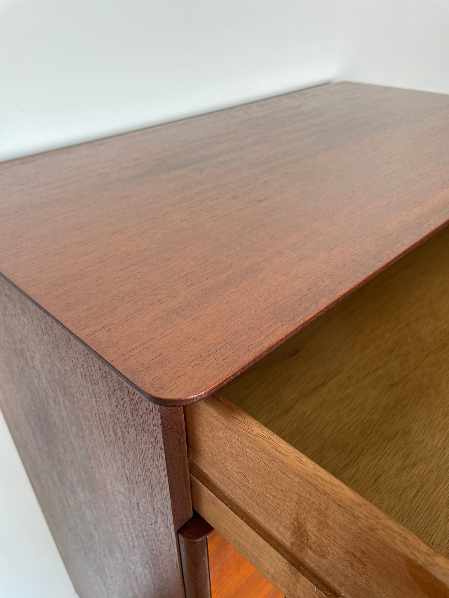 Mid-Century Austin Suite Teak Tallboy Chest of Drawers – 5 Drawer Vintage Storage