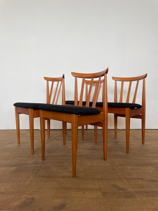 Mid-Century Elliots of Newbury Dining Chairs – Set of 4 (Newly Upholstered)