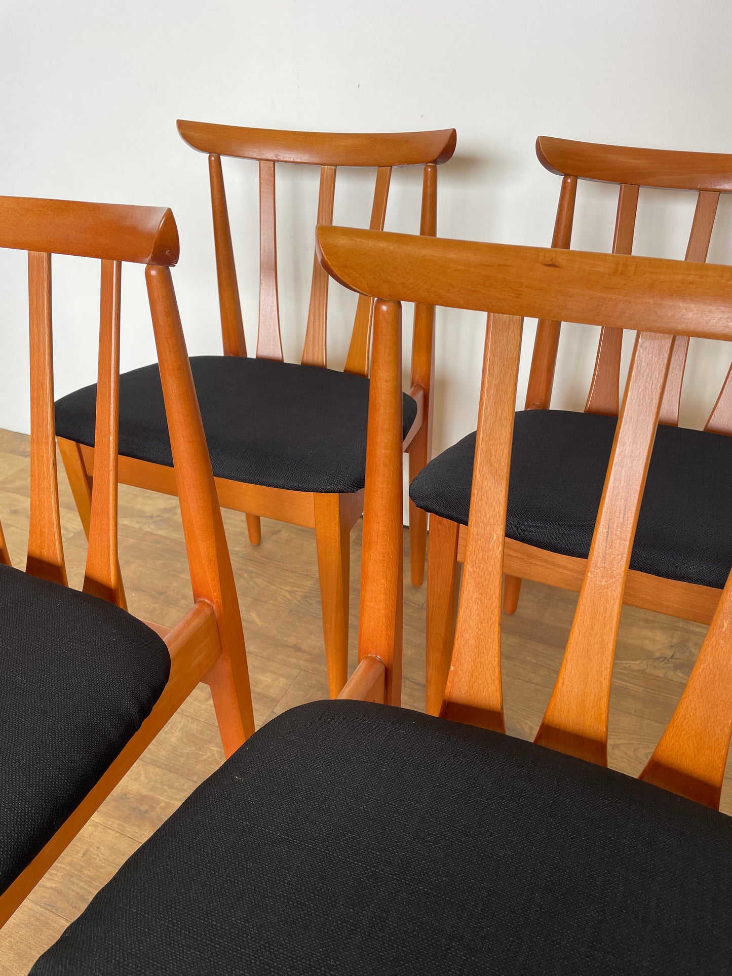 Mid-Century Elliots of Newbury Dining Chairs – Set of 4 (Newly Upholstered)