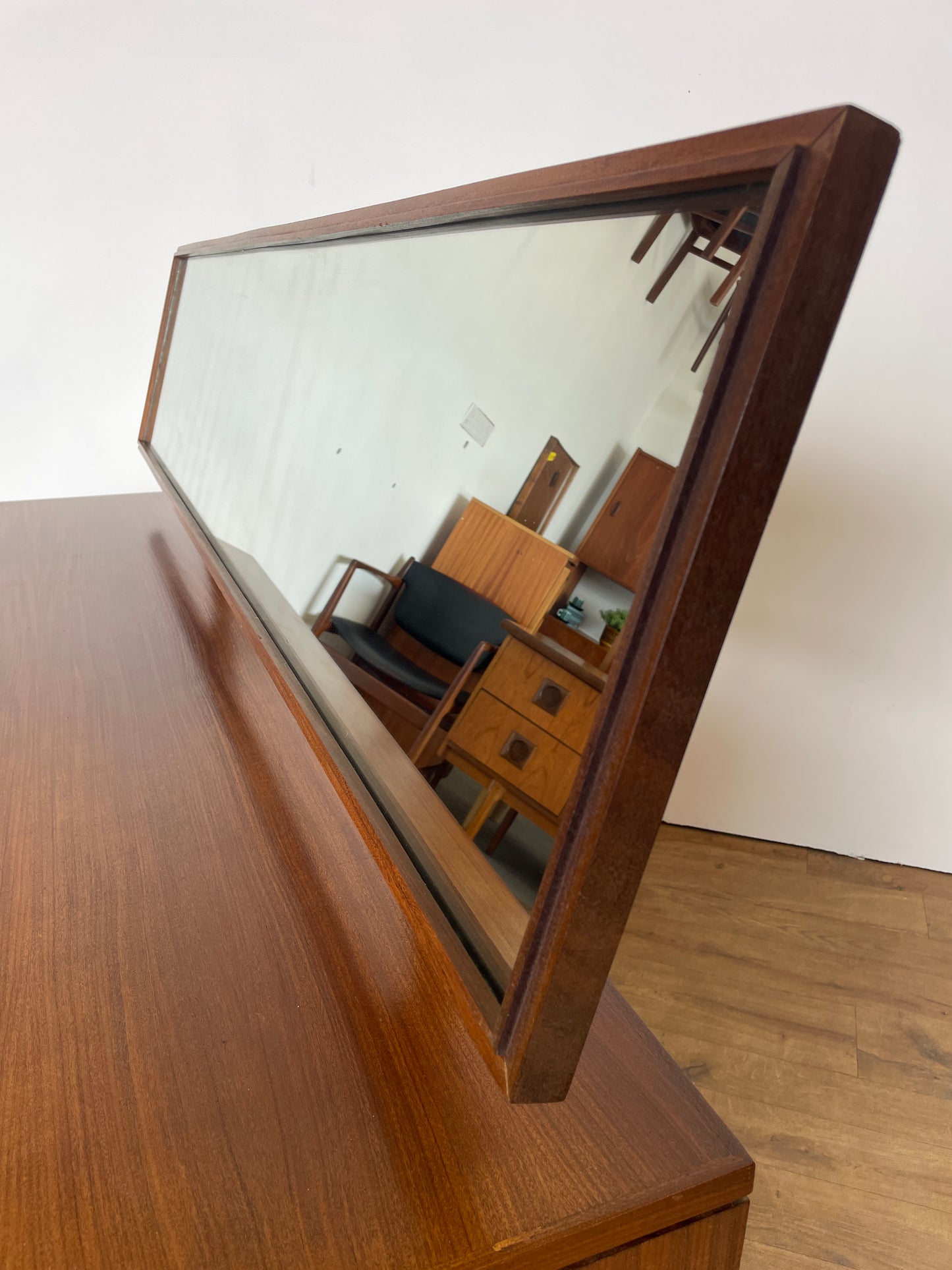 Vintage Teak Mid-Century Dressing Table with Mirror by Newton & White