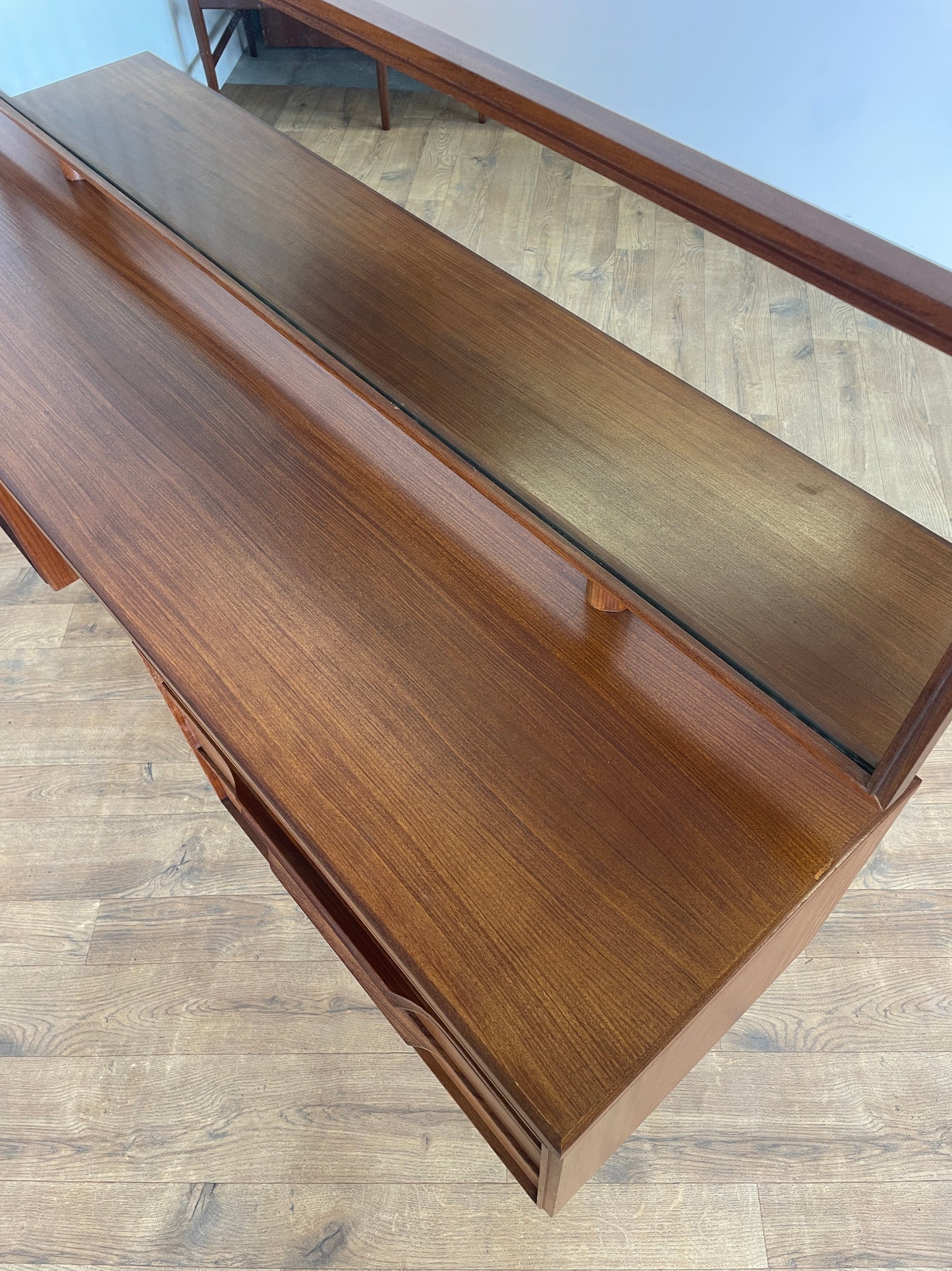 Vintage Teak Mid-Century Dressing Table with Mirror by Newton & White