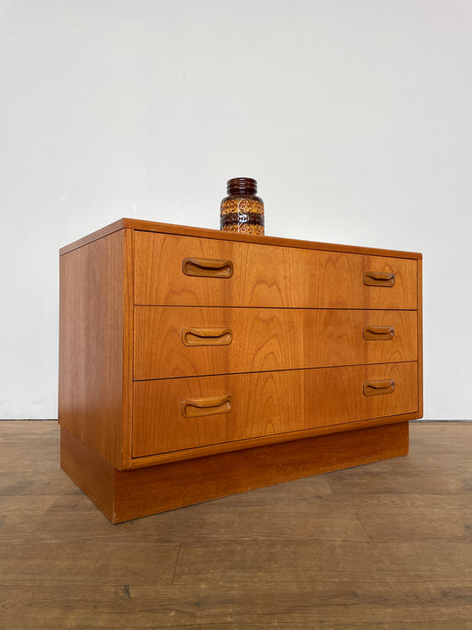 Mid-Century G Plan 3-Drawer Teak Chest of Drawers – Vintage Retro Storage