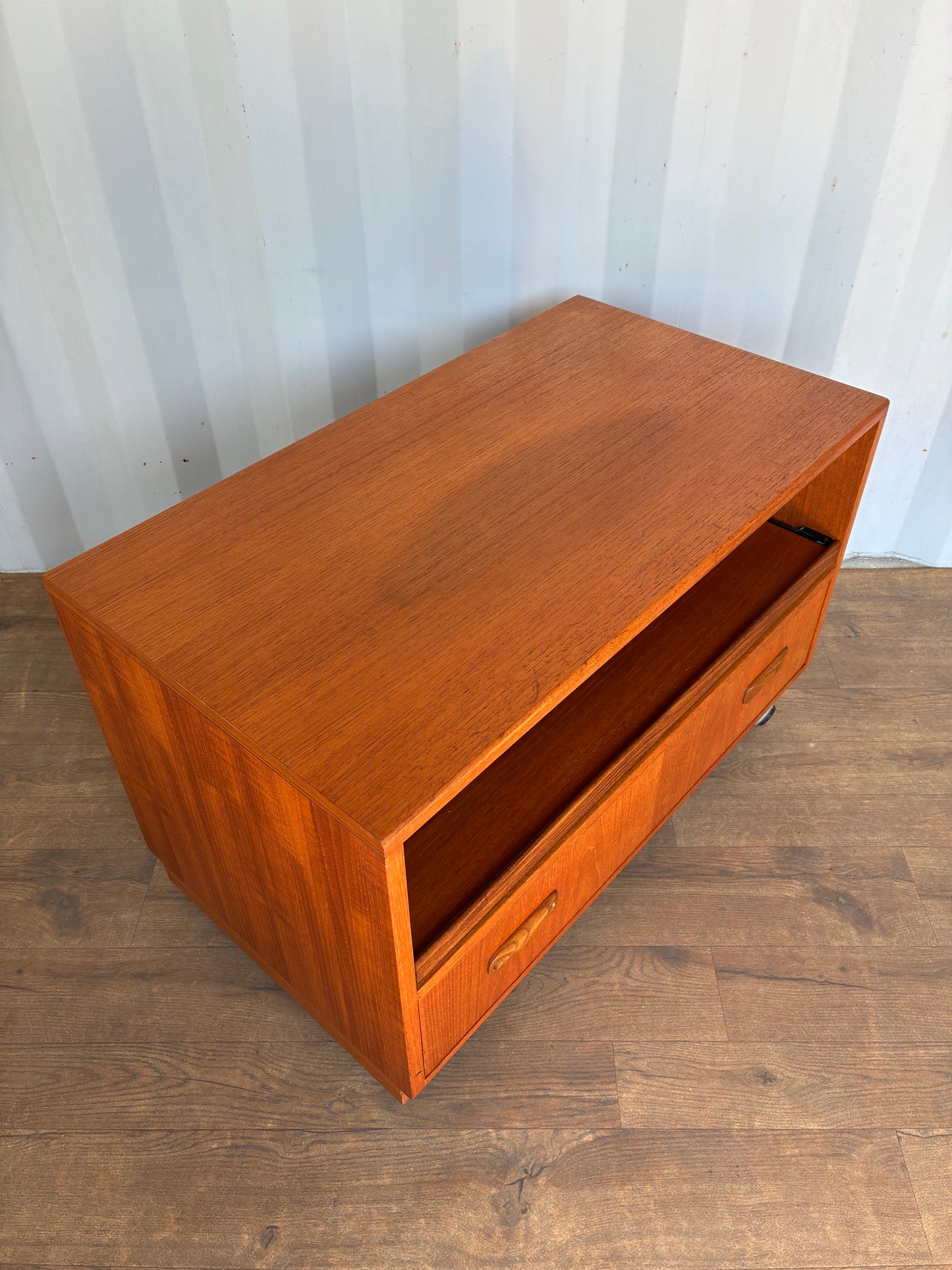 G Plan Teak TV Unit / Media Cabinet on Castors Mid-Century Vintage Retro Storage