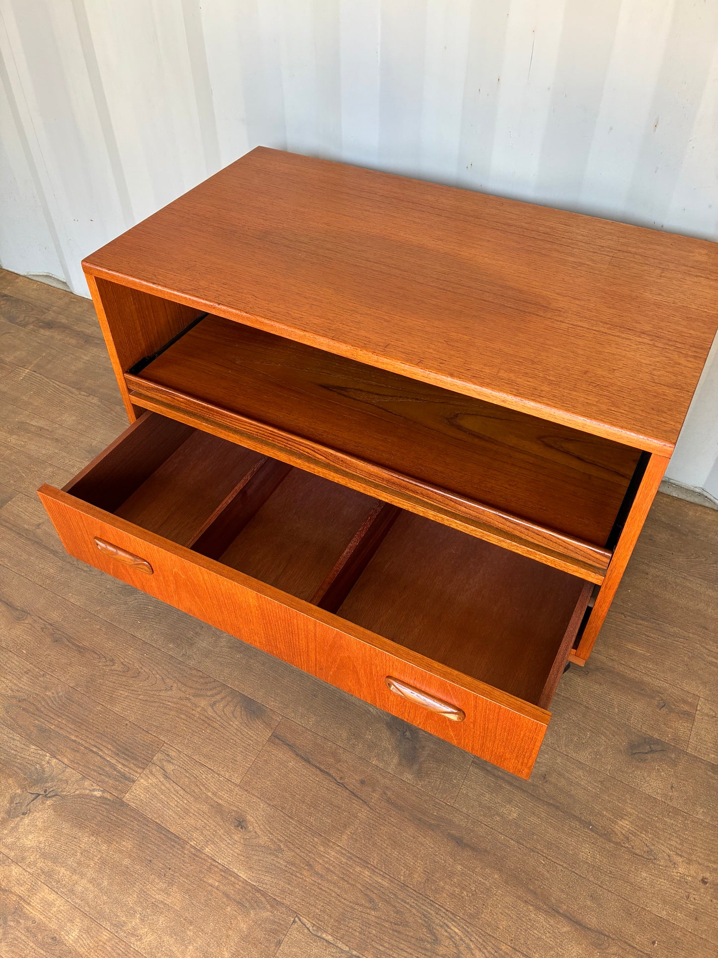 G Plan Teak TV Unit / Media Cabinet on Castors Mid-Century Vintage Retro Storage