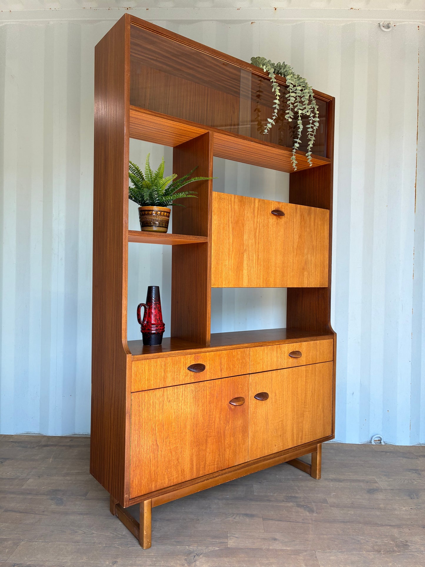 Room Divider Shelving Unit by Stateroom for Stonehill - Mid-Century Teak Vintage Display Cabinet