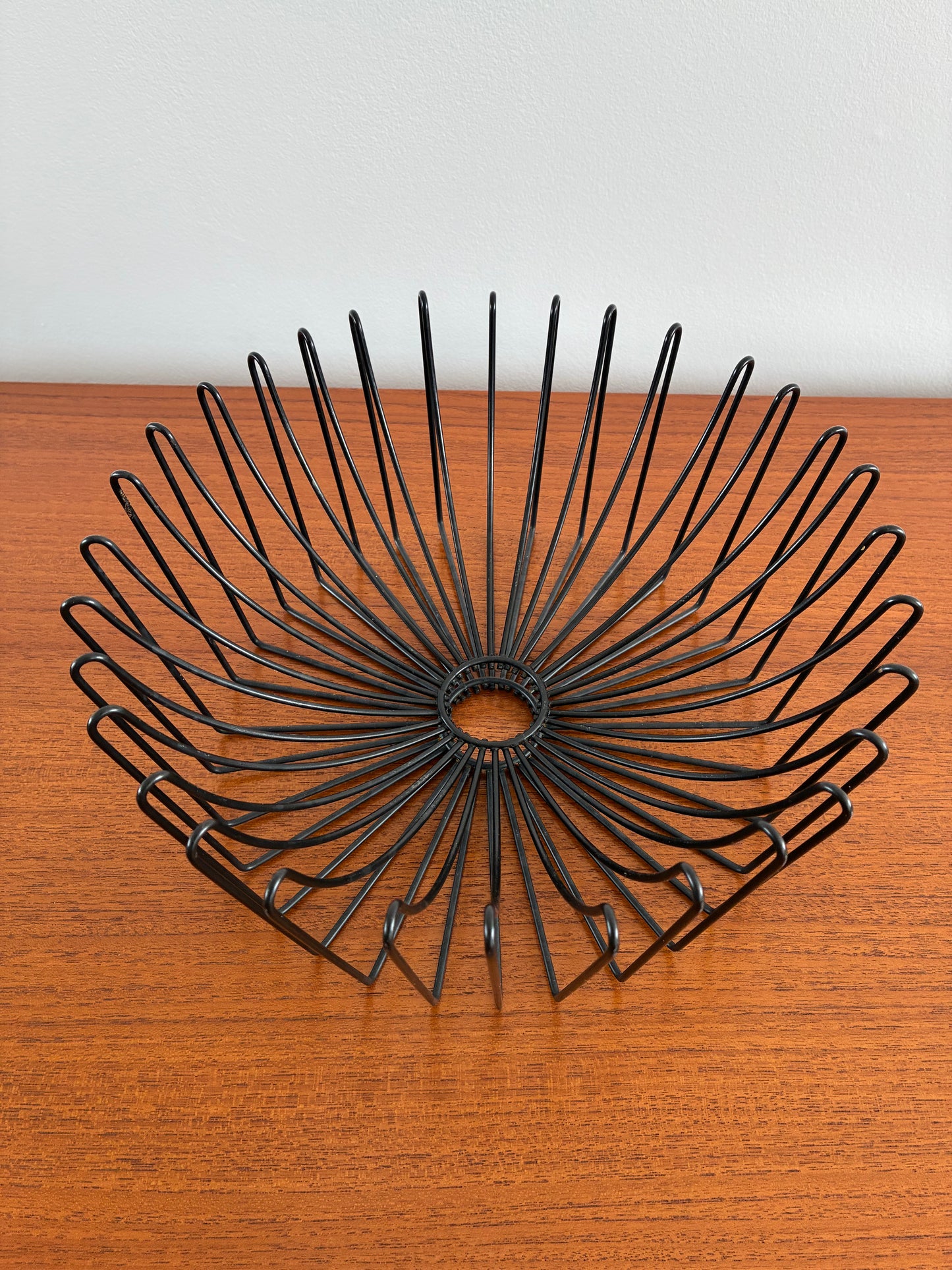 Vintage IKEA Black Wire Fruit Bowl | Sculptural Mid-Century Modern Style Metal Centrepiece Bowl