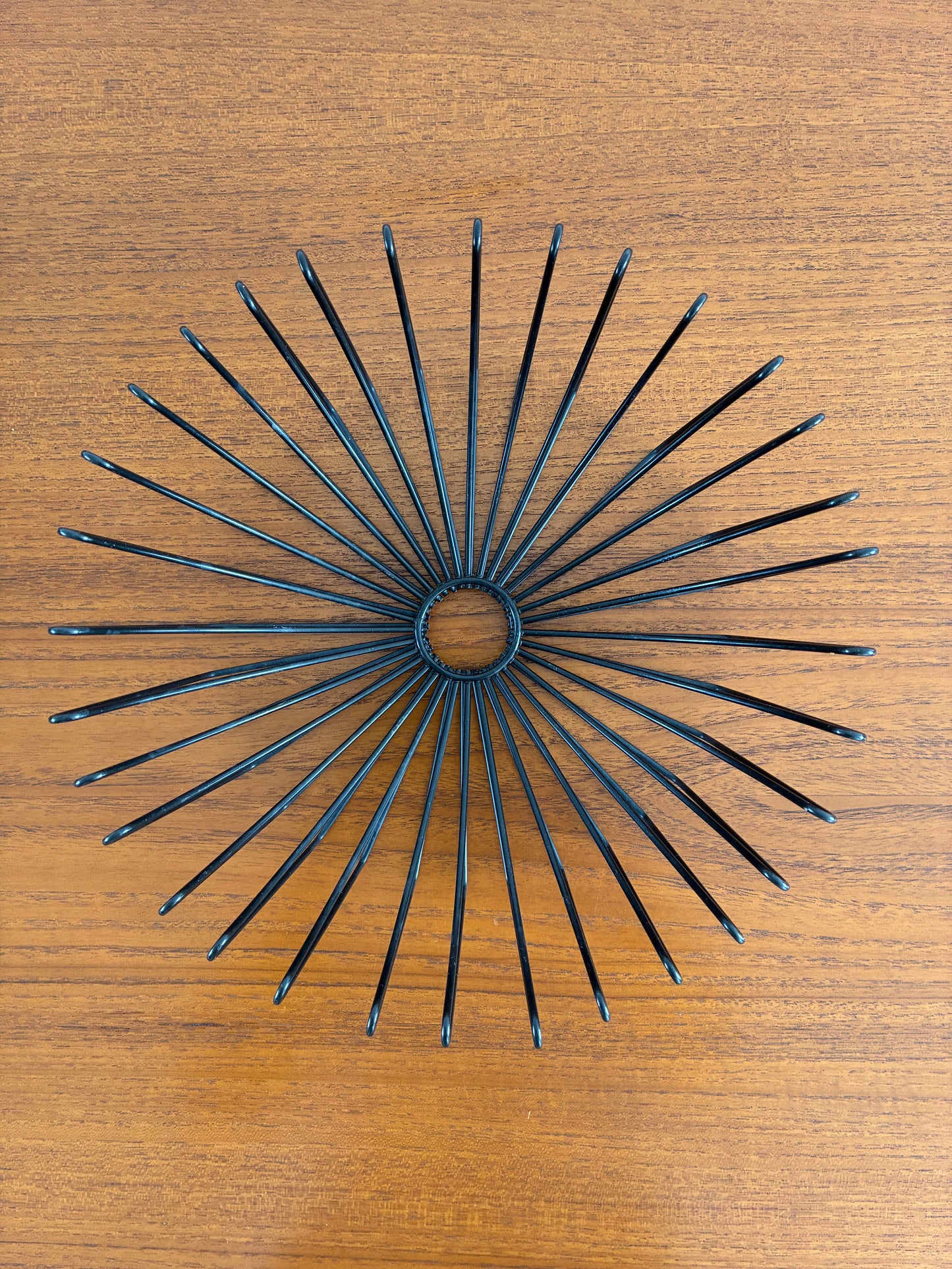 Vintage IKEA Black Wire Fruit Bowl | Sculptural Mid-Century Modern Style Metal Centrepiece Bowl