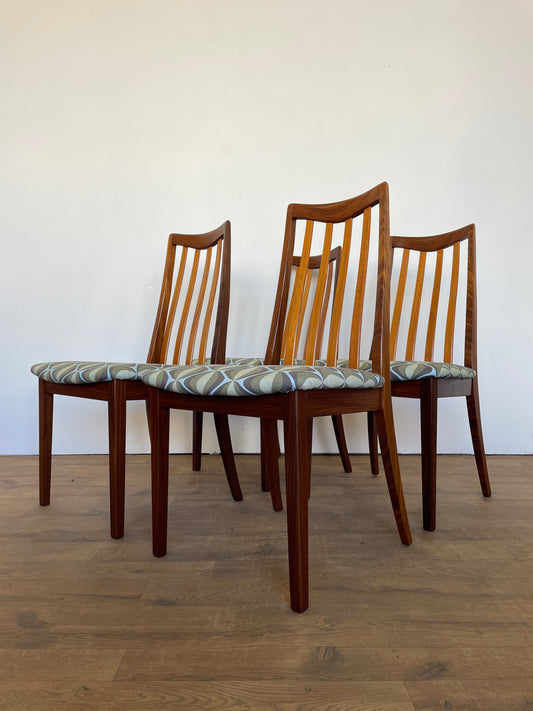 Mid-Century G Plan Dining Chairs – Set of 4, Newly Upholstered, UK Made